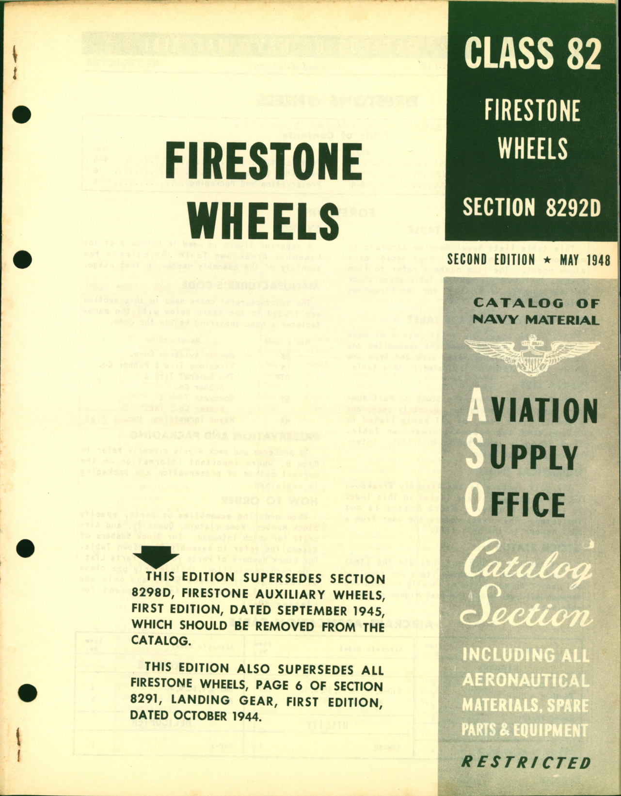 Sample page 1 from AirCorps Library document: Firestone Wheels