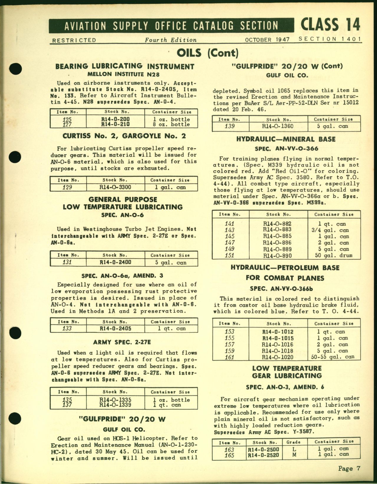 Sample page 7 from AirCorps Library document: Lubricants and Preservatives