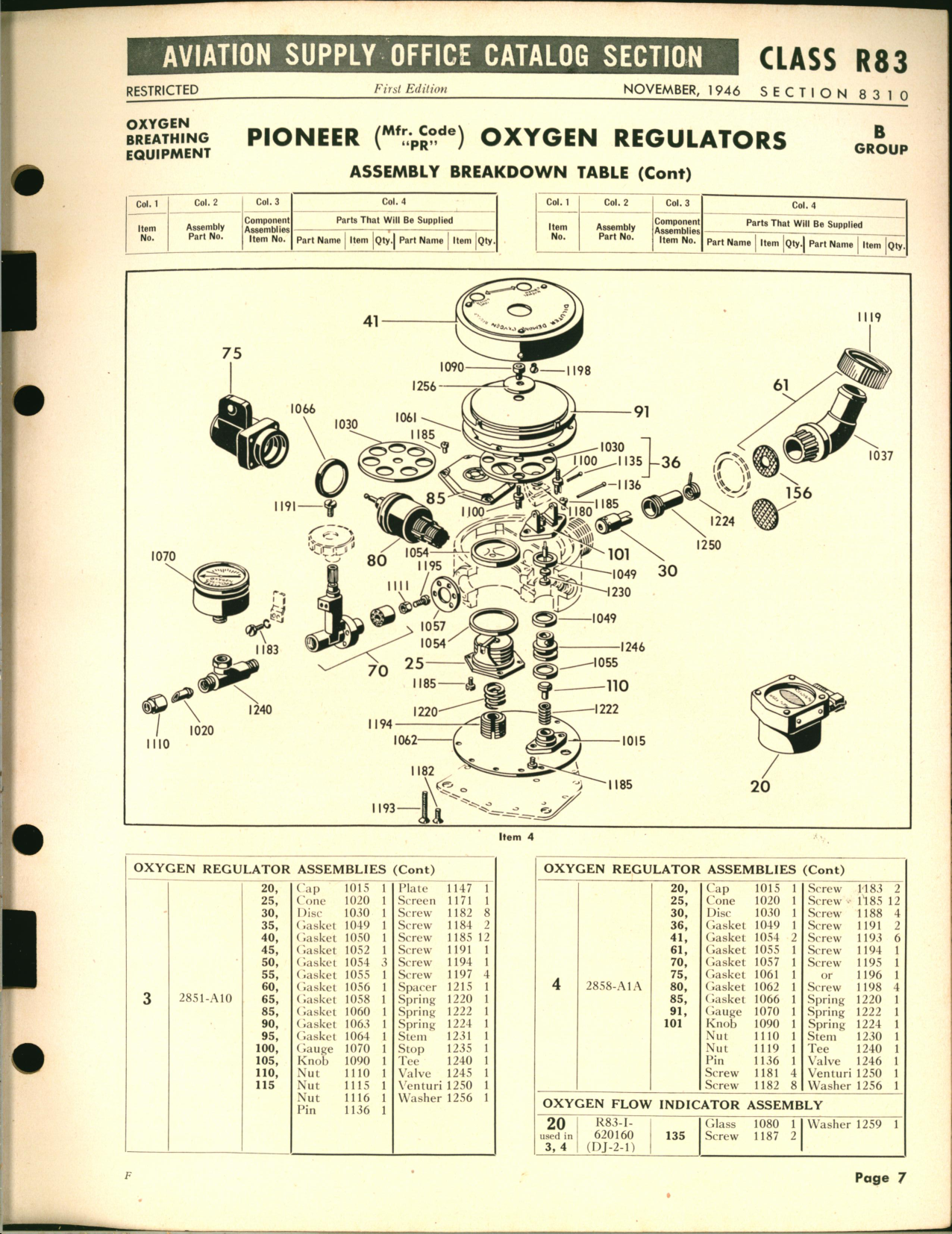 Sample page 7 from AirCorps Library document: Application, Regulators, Masks and Hoses, Valves, Fittings and Carriers