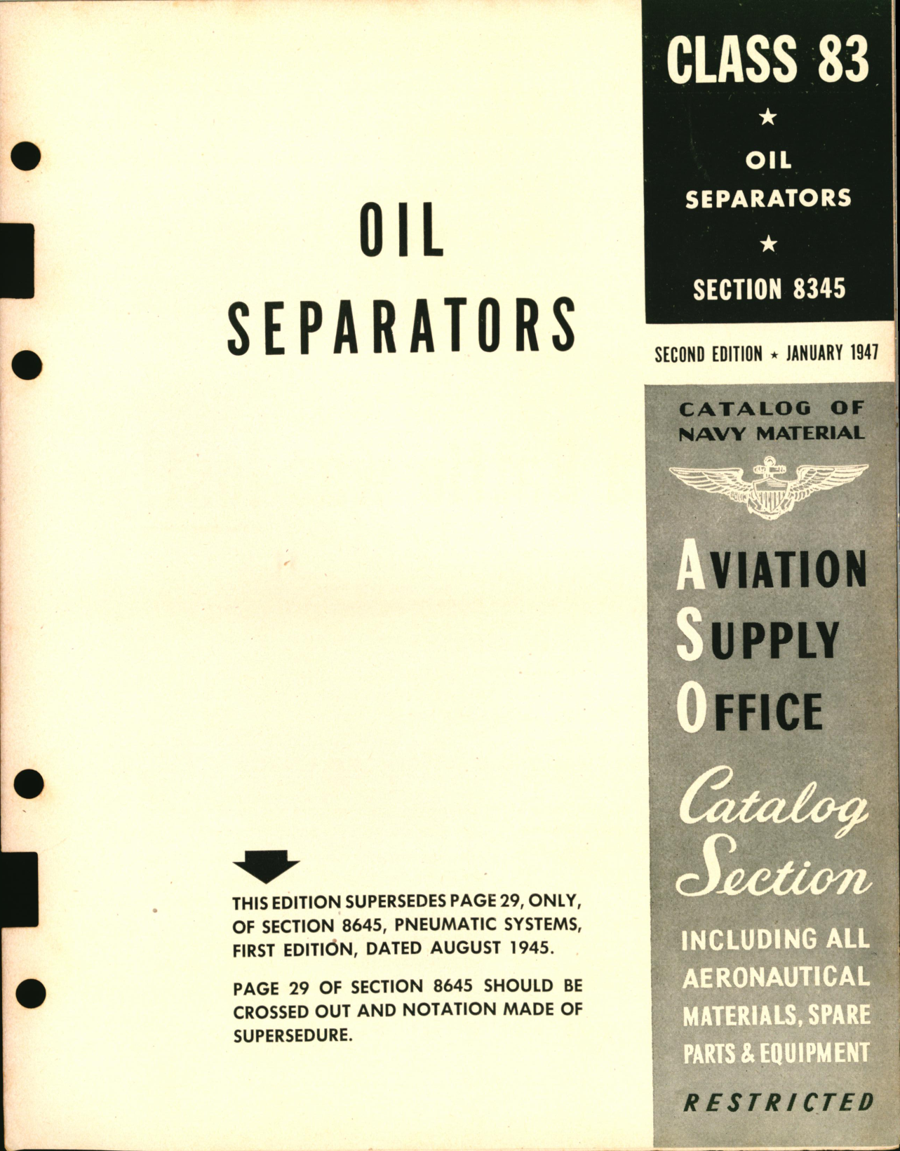 Sample page 1 from AirCorps Library document: Oil Separators