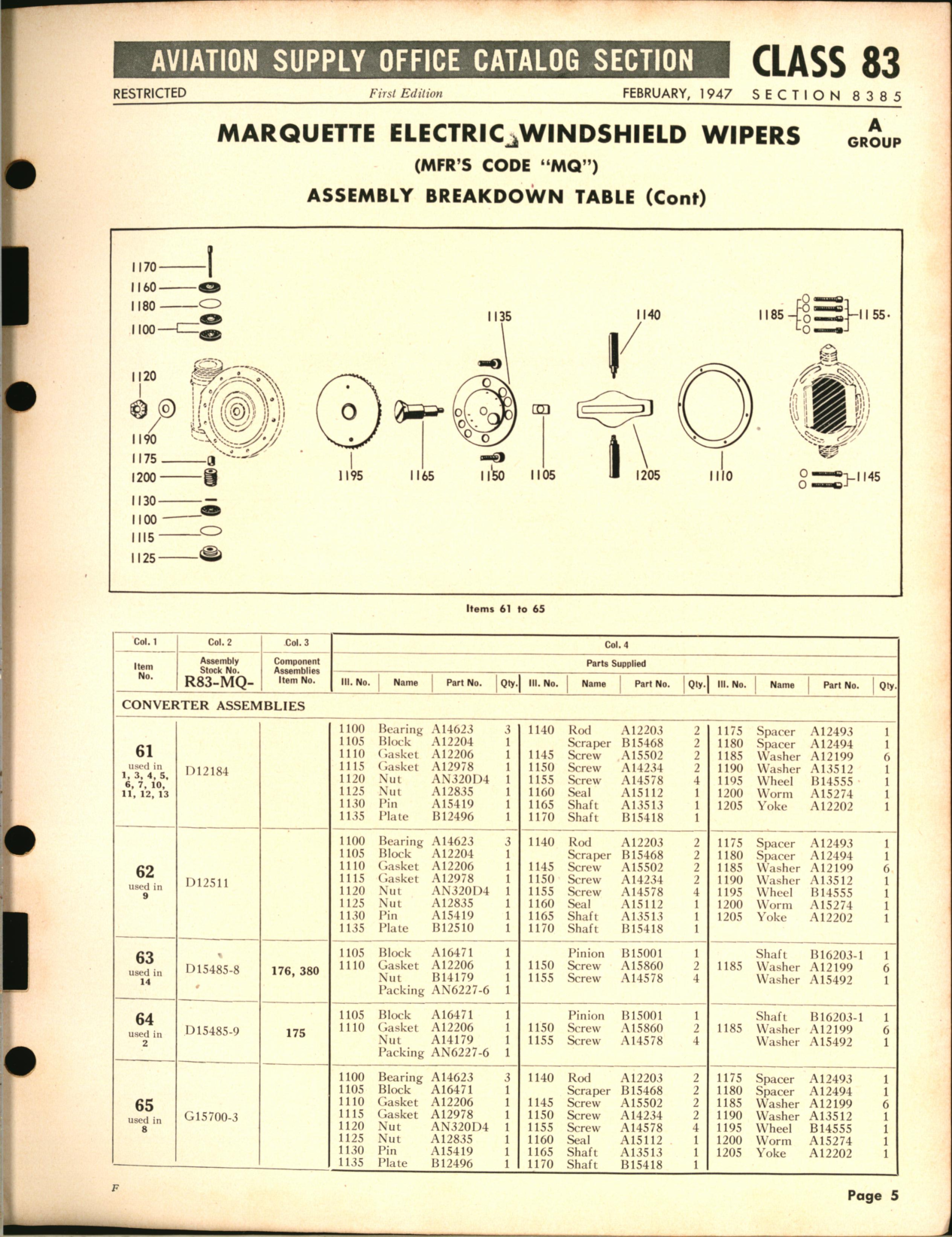 Sample page 5 from AirCorps Library document: Windshield Wipers 