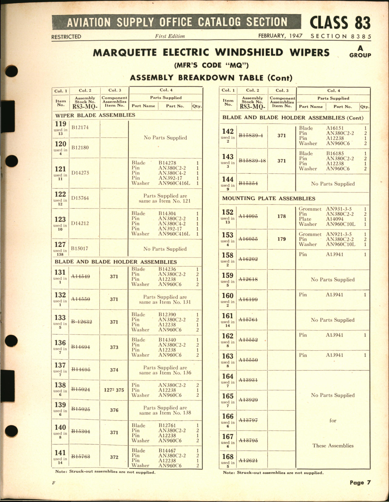 Sample page 7 from AirCorps Library document: Windshield Wipers 