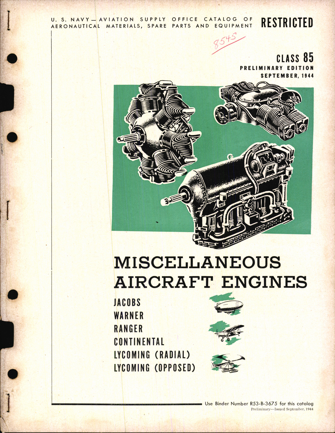 Sample page 1 from AirCorps Library document: Miscellaneous Aircraft Engines