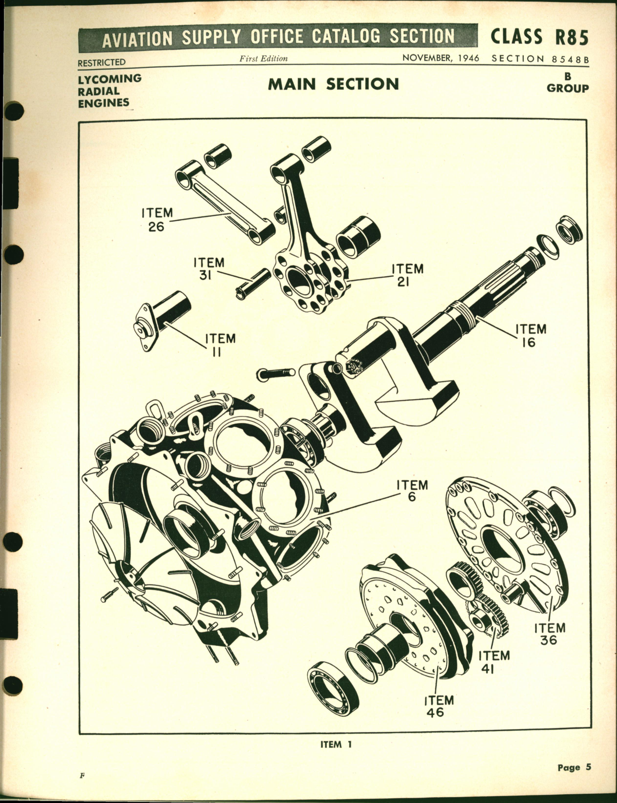 Sample page 5 from AirCorps Library document: Lycoming Engine Spare Parts for R-680-17  (Radial)