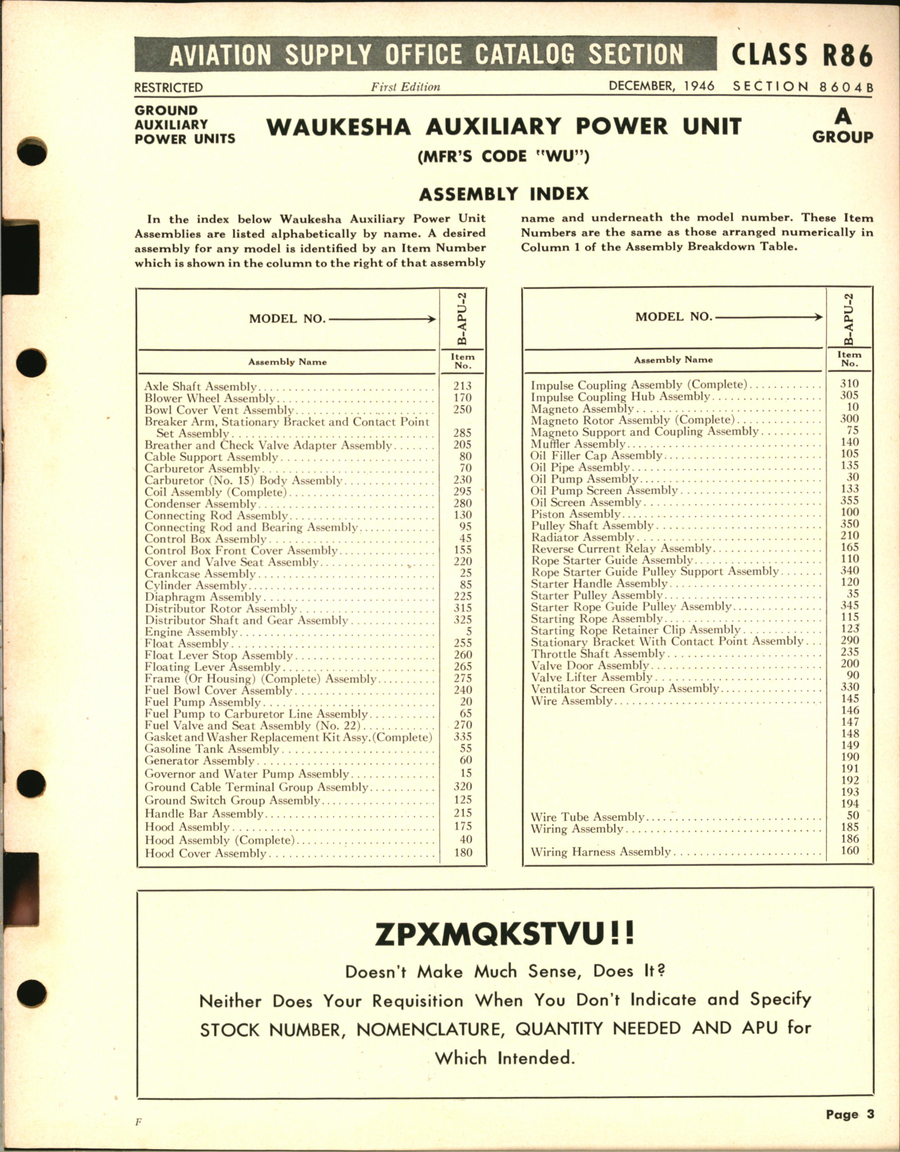 Sample page 3 from AirCorps Library document: Ground Auxiliary Power Units