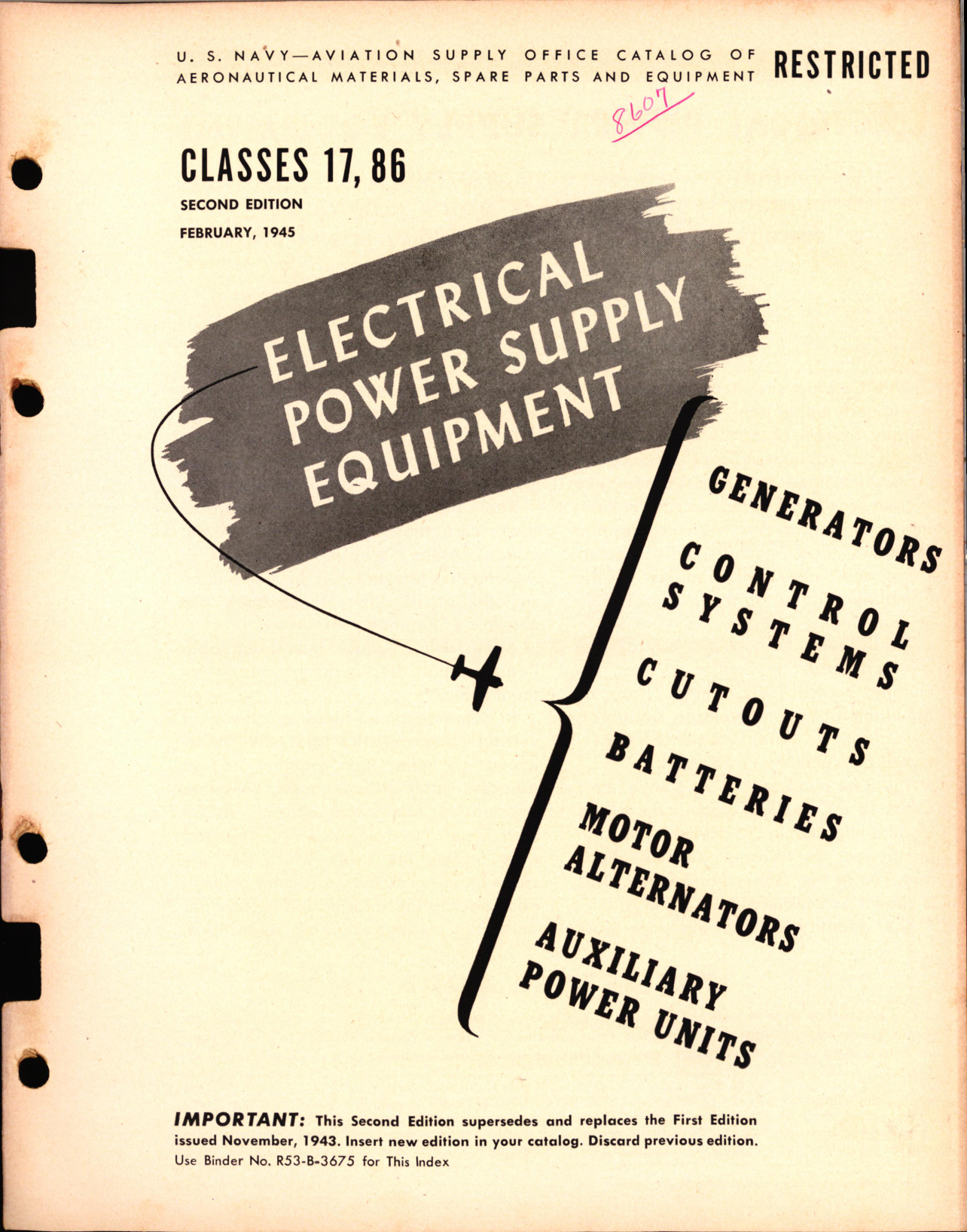 Sample page 1 from AirCorps Library document: Electrical Power Supply equipment