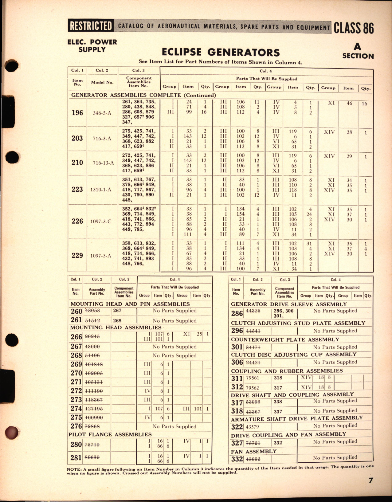 Sample page 7 from AirCorps Library document: Electrical Power Supply Equipment Section A Generators