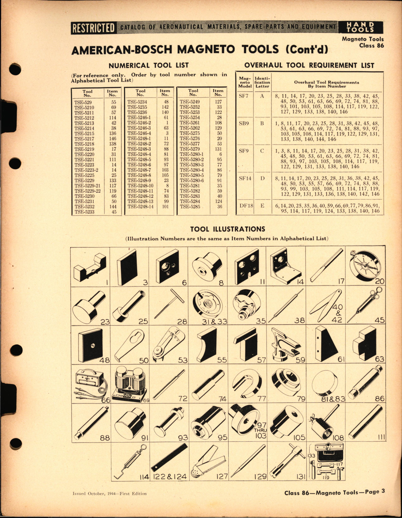 Sample page 3 from AirCorps Library document: Magneto Service Tools