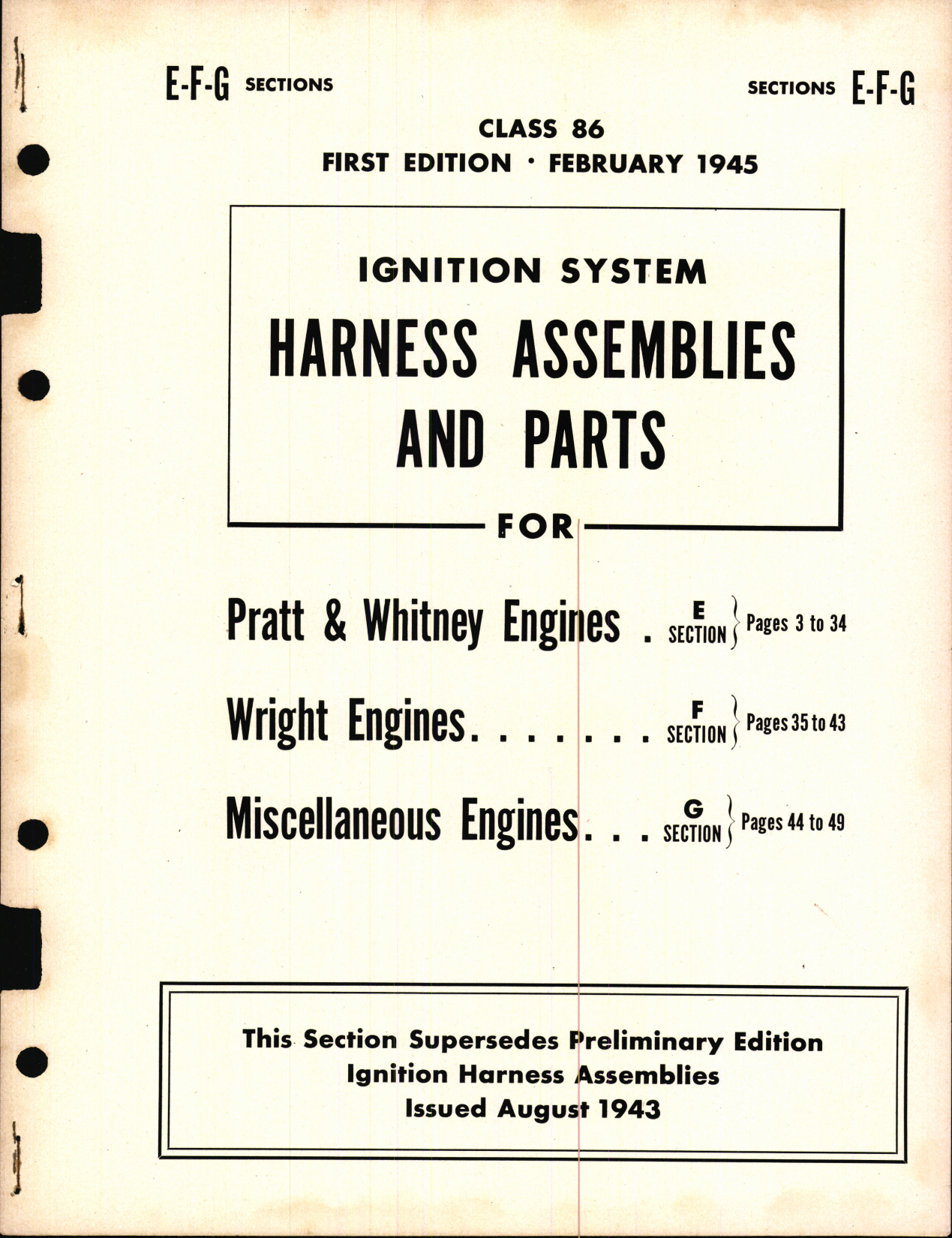 Sample page 1 from AirCorps Library document: Ignition System Harness Assemblies and Parts