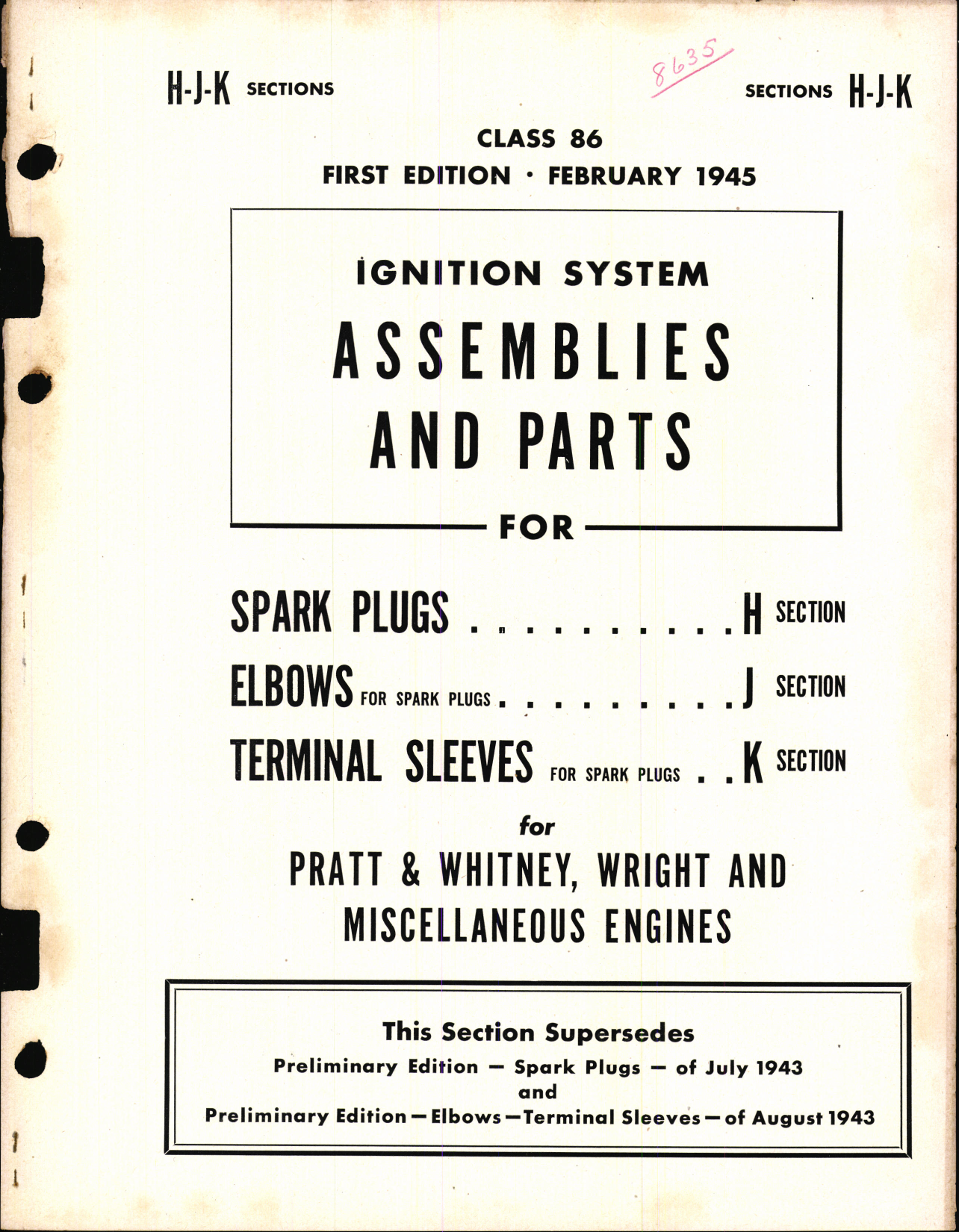 Sample page 1 from AirCorps Library document: Ignition System Assemblies and Parts