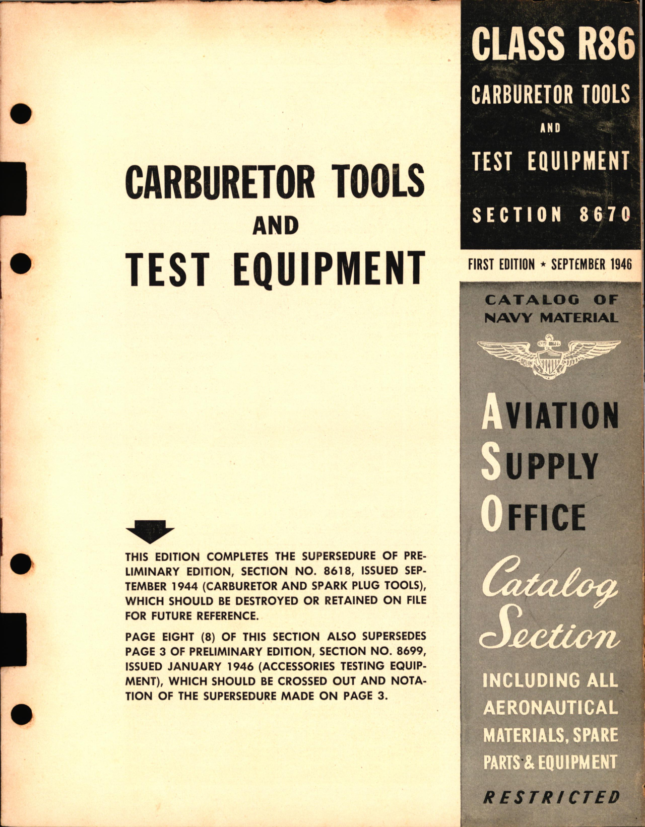 Sample page 1 from AirCorps Library document: Carburetor Tools and Test Equipment