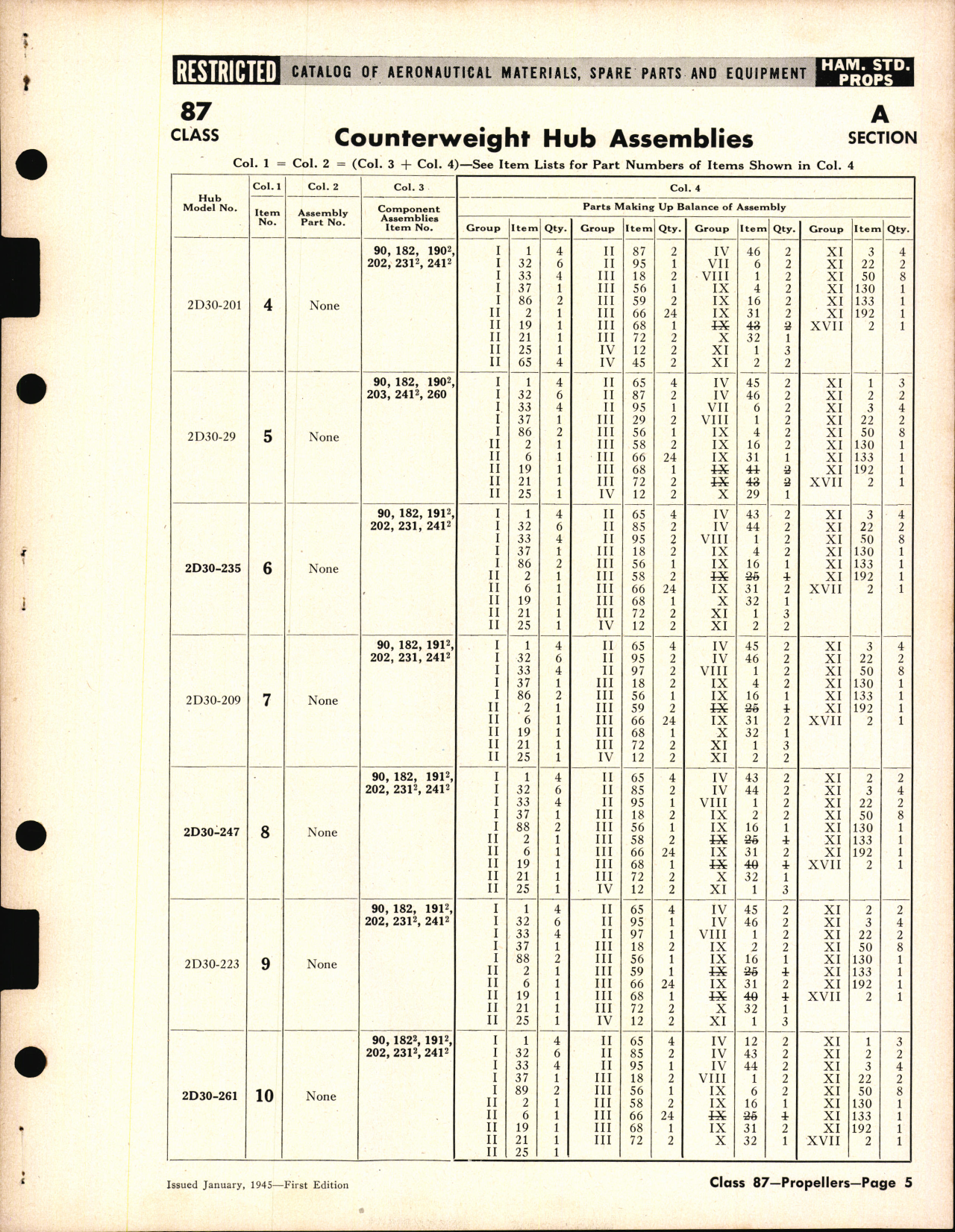 Sample page 5 from AirCorps Library document: Propeller Application and Parts 