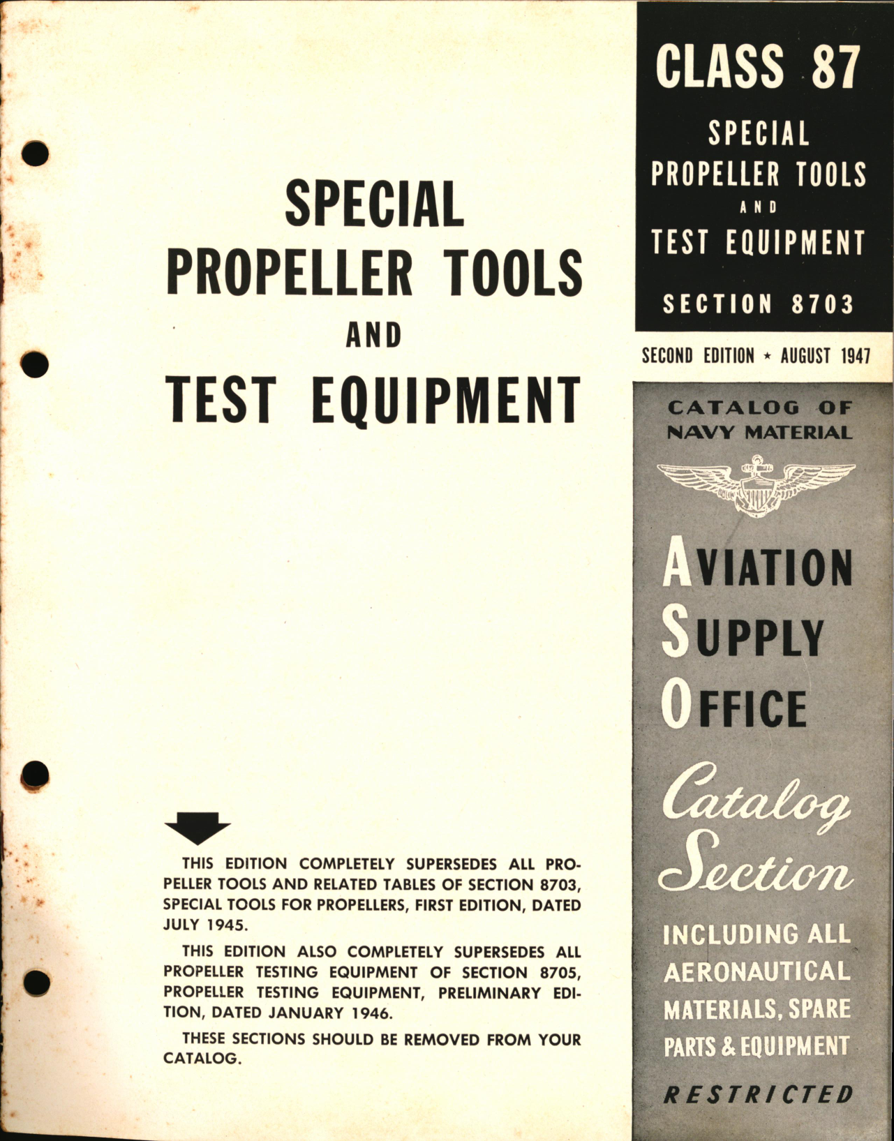 Sample page 1 from AirCorps Library document: Special Propeller Tools and Test Equipment