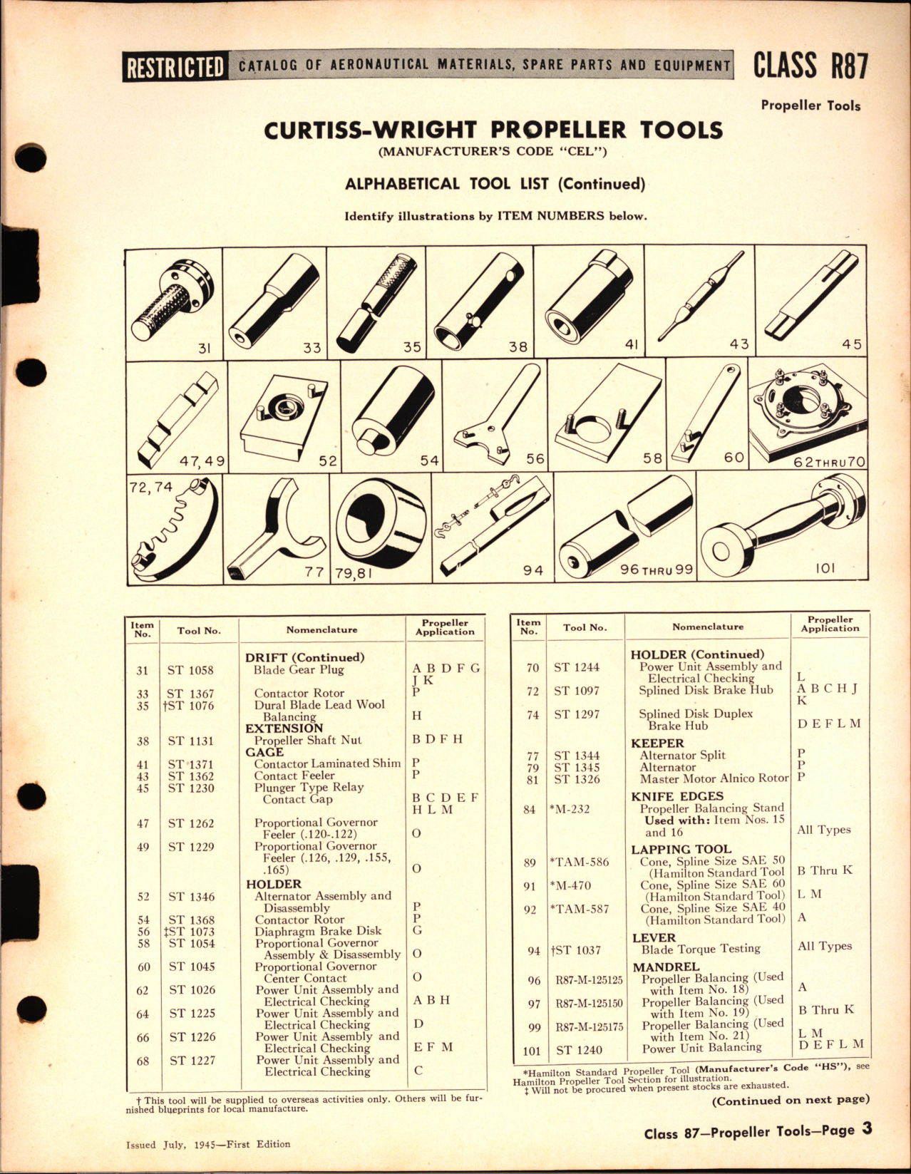 Sample page 3 from AirCorps Library document: Propeller Tools