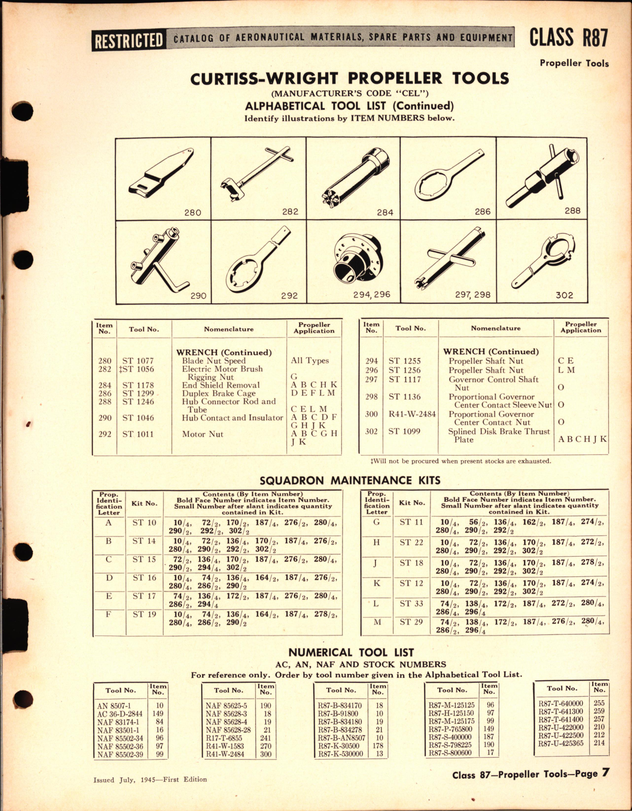 Sample page 7 from AirCorps Library document: Propeller Tools