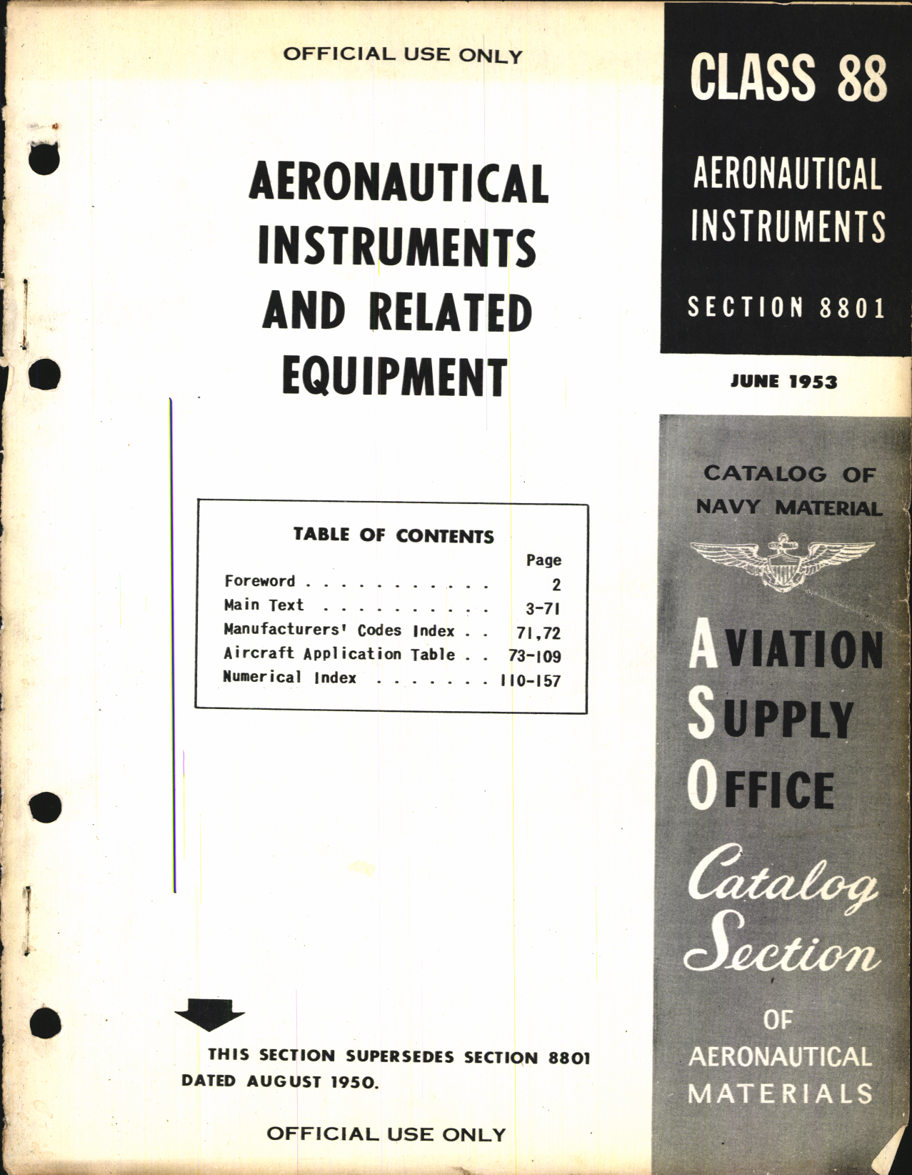 Sample page 1 from AirCorps Library document: Aeronautical Instruments and Related Equipment