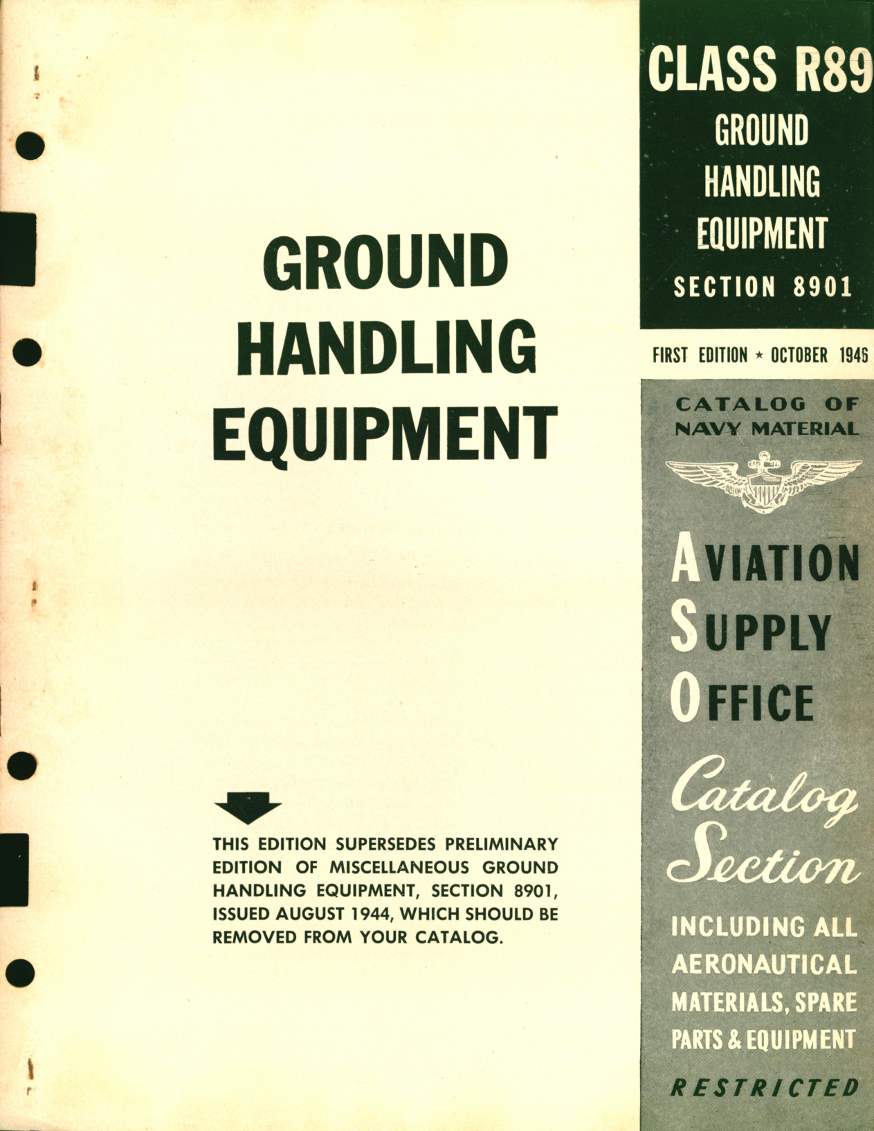 Sample page 1 from AirCorps Library document: Ground Handling Equipment