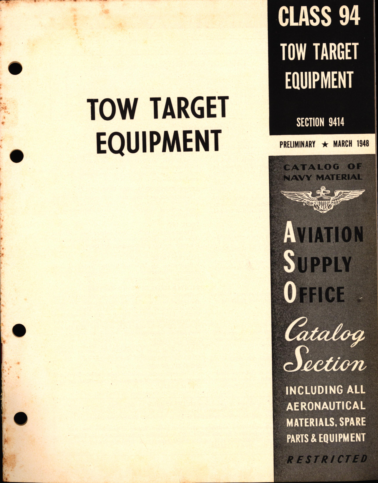 Sample page 1 from AirCorps Library document: Tow Target Equipment