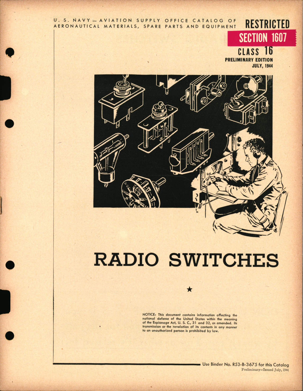 Sample page 1 from AirCorps Library document: Radio Switches