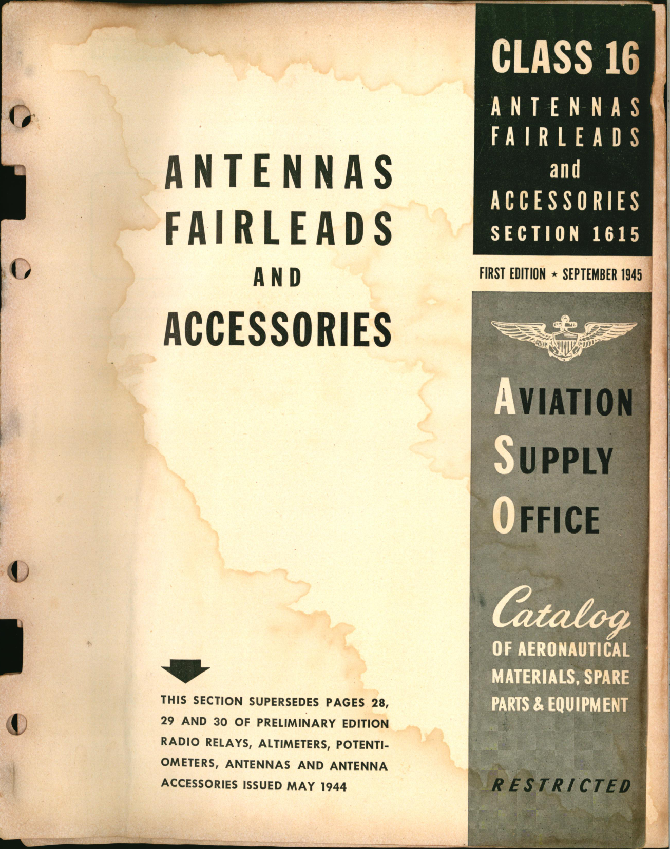 Sample page 1 from AirCorps Library document: Antennas, Fairleads and Accessories