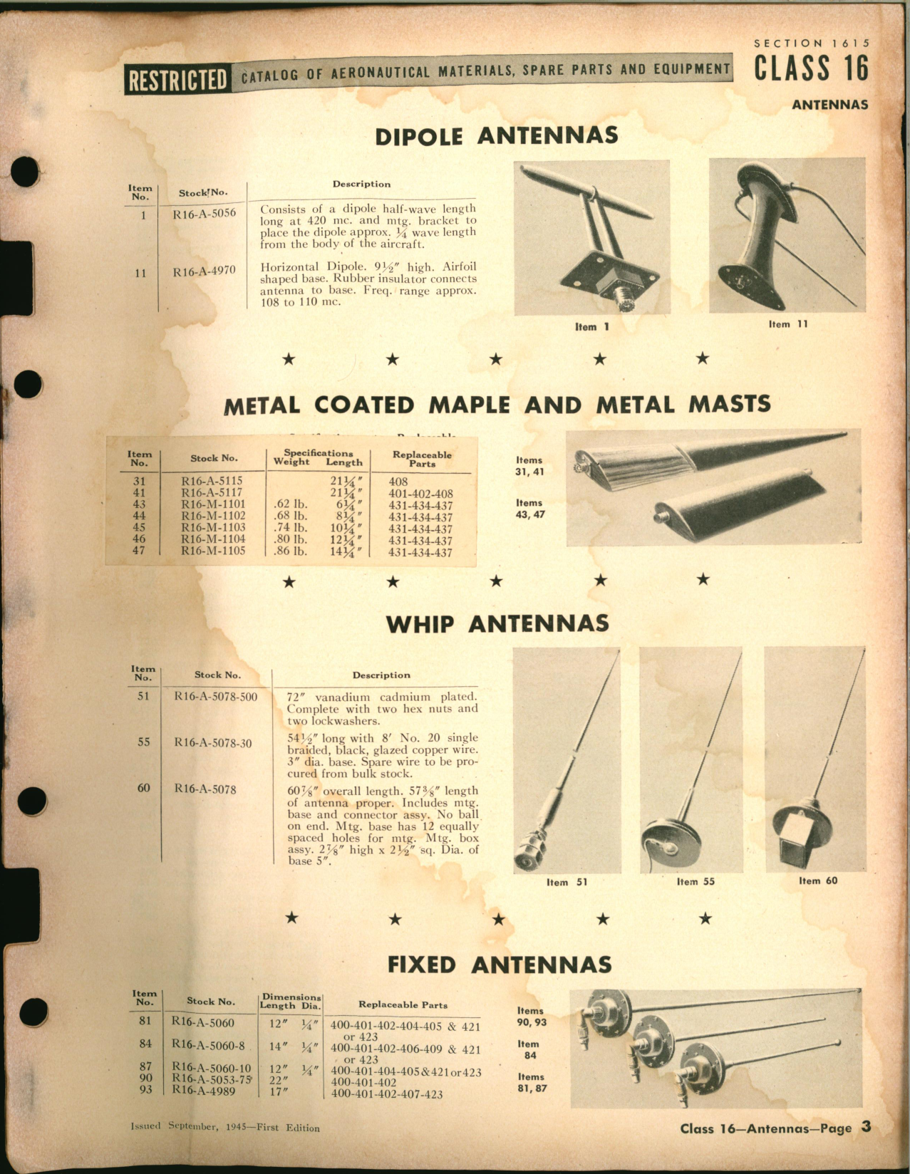 Sample page 3 from AirCorps Library document: Antennas, Fairleads and Accessories