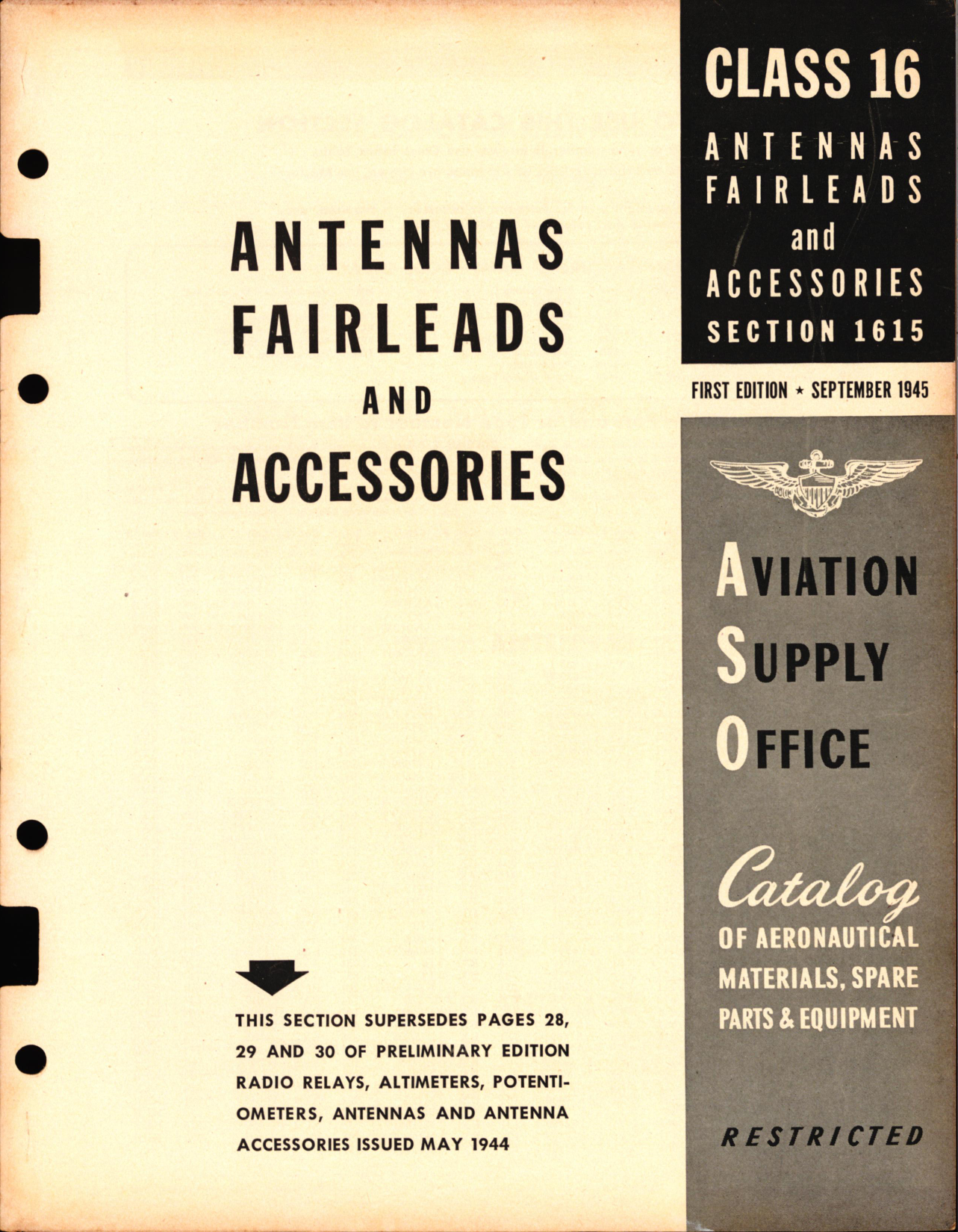 Sample page 1 from AirCorps Library document: Antennas, Fairleads and Accessories