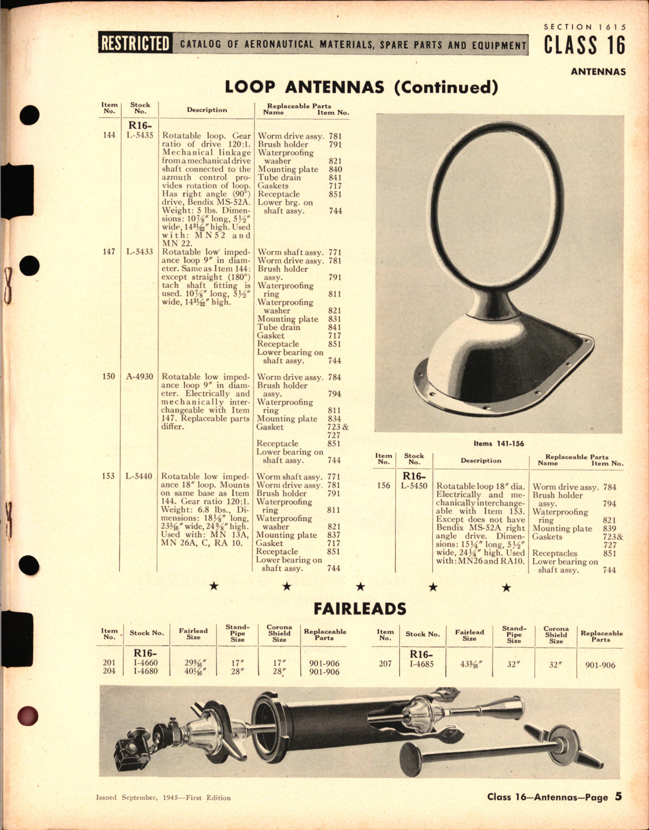 Sample page 5 from AirCorps Library document: Antennas, Fairleads and Accessories