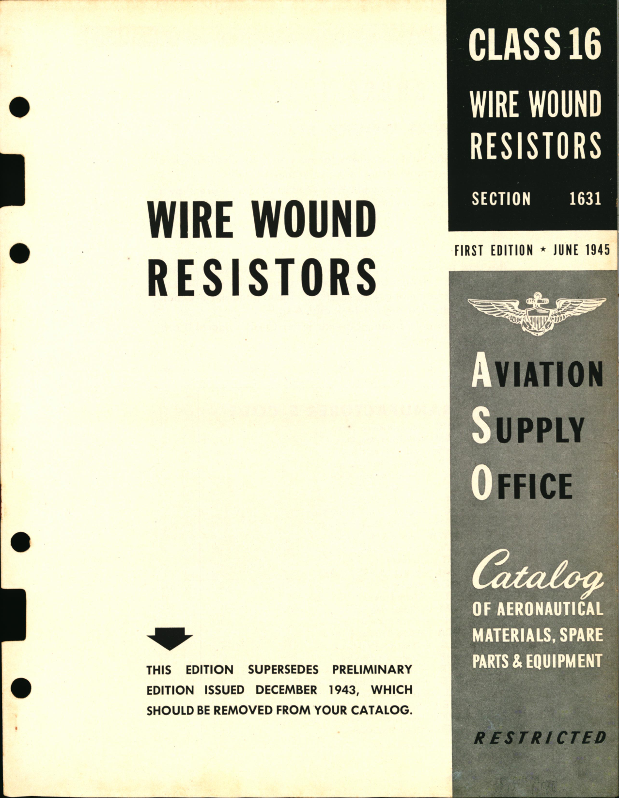 Sample page 1 from AirCorps Library document: Wire Wound Resistors