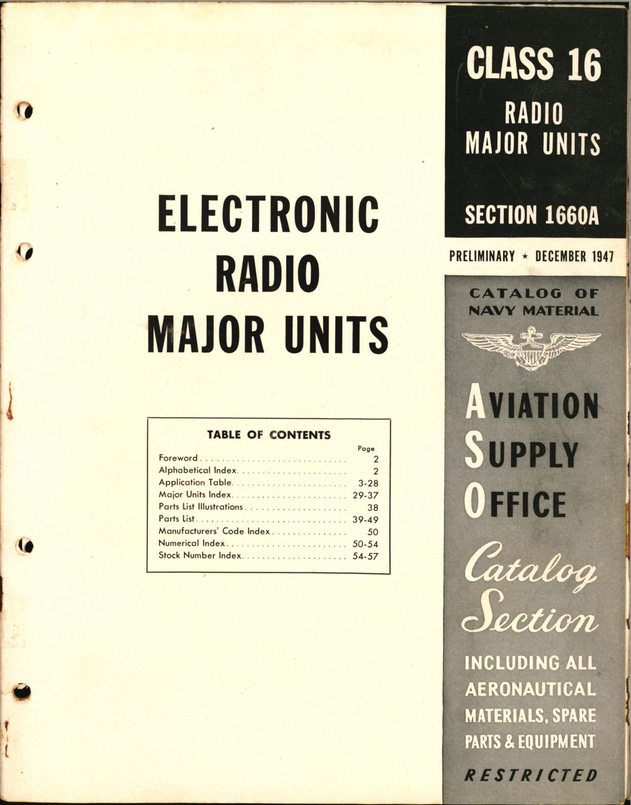 Sample page 1 from AirCorps Library document: Electronic Radio, Major Units