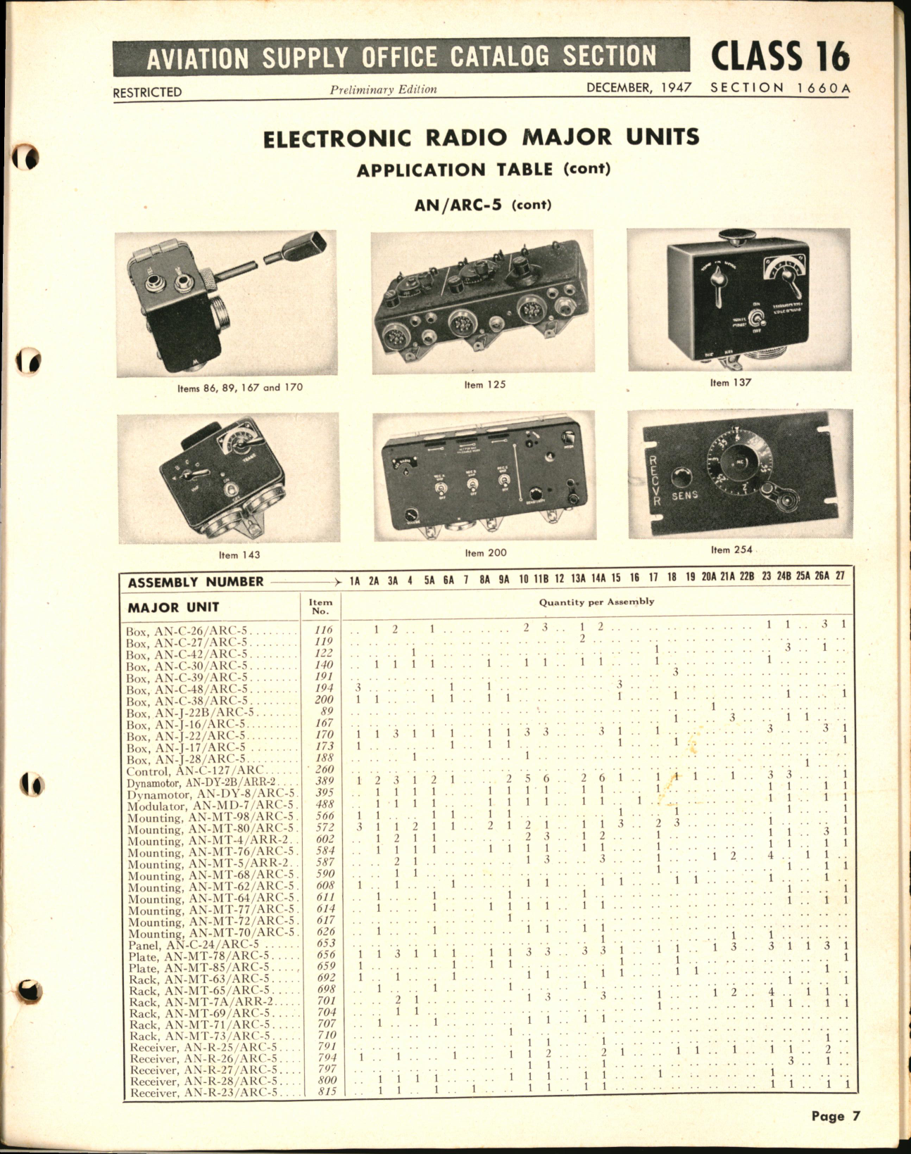 Sample page 7 from AirCorps Library document: Electronic Radio, Major Units