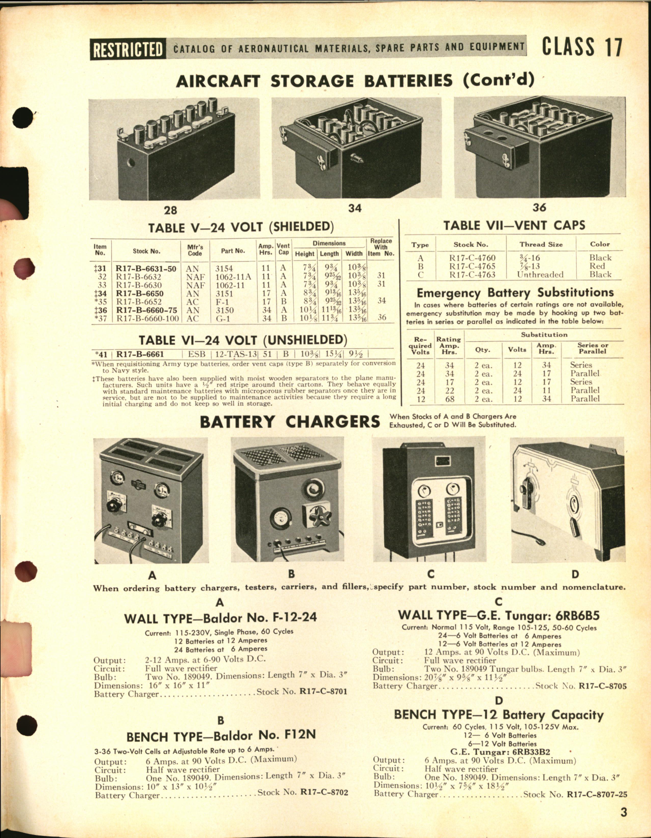Sample page 3 from AirCorps Library document: Aircraft Storage Batteries 