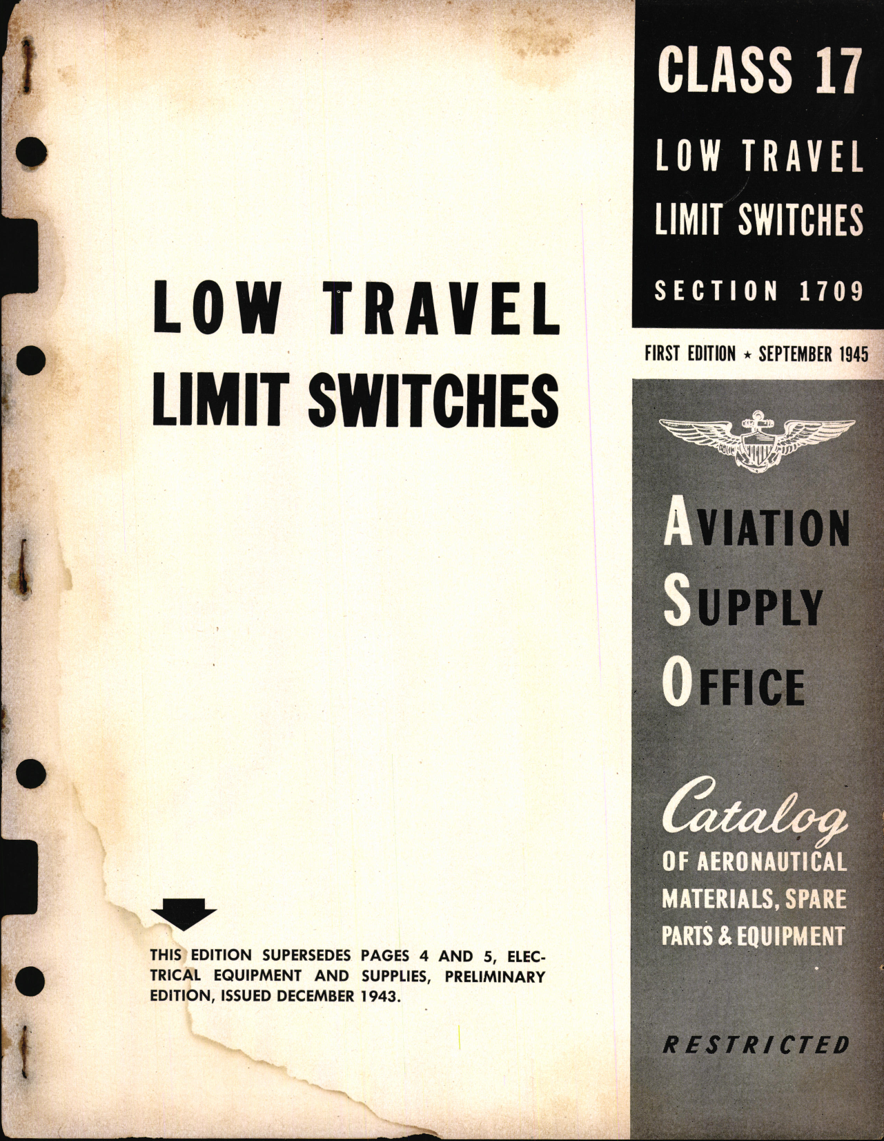 Sample page 1 from AirCorps Library document: Low Travel Limit Switches