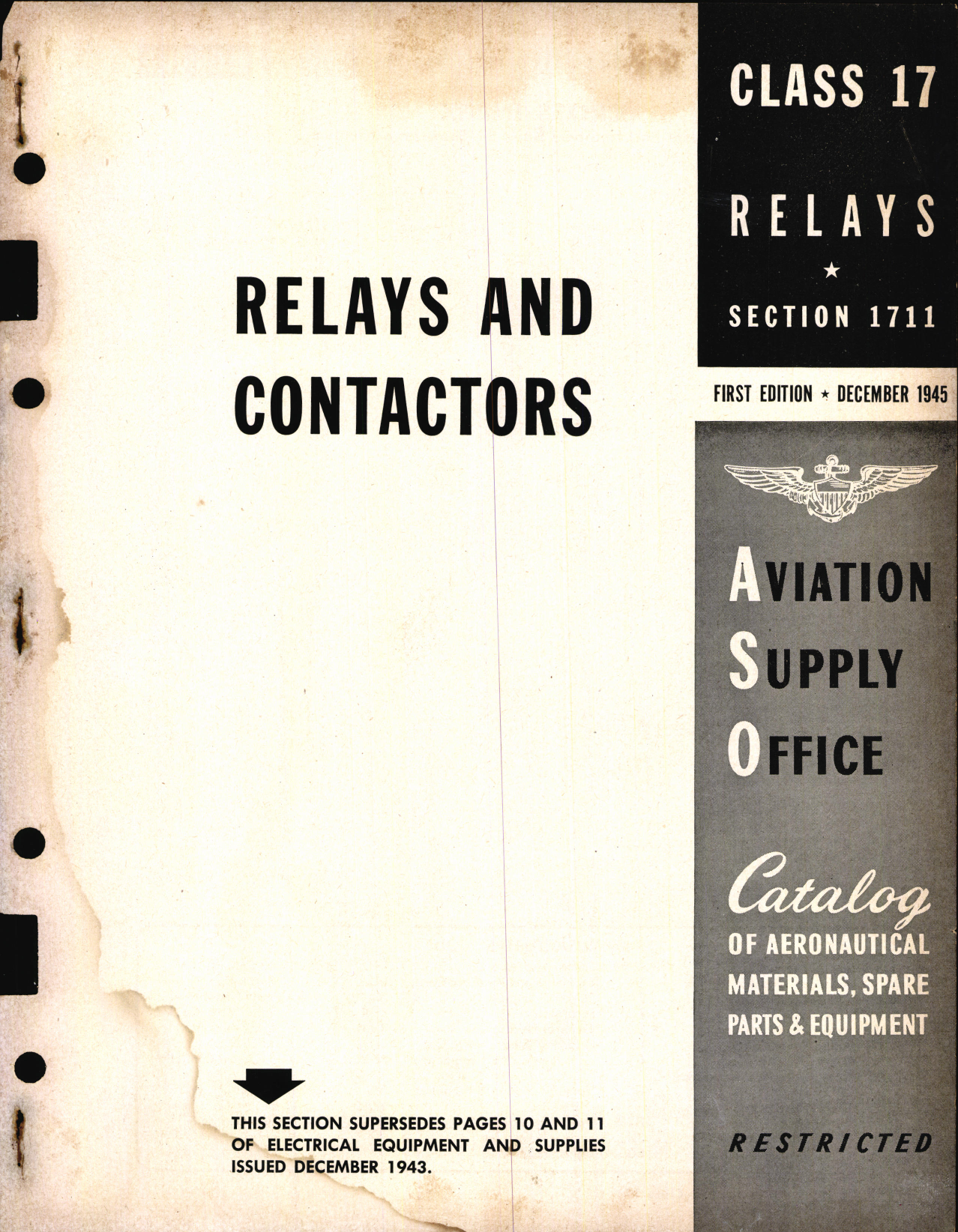 Sample page 1 from AirCorps Library document: Relays and Contractors
