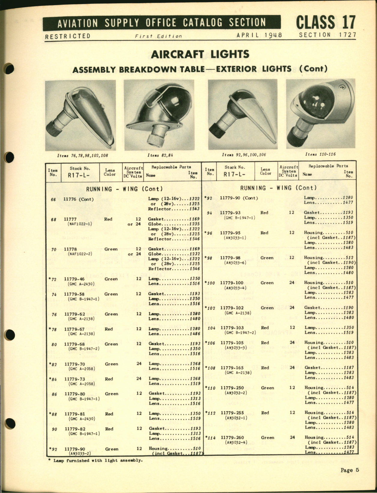 Sample page 5 from AirCorps Library document: Aircraft Lights