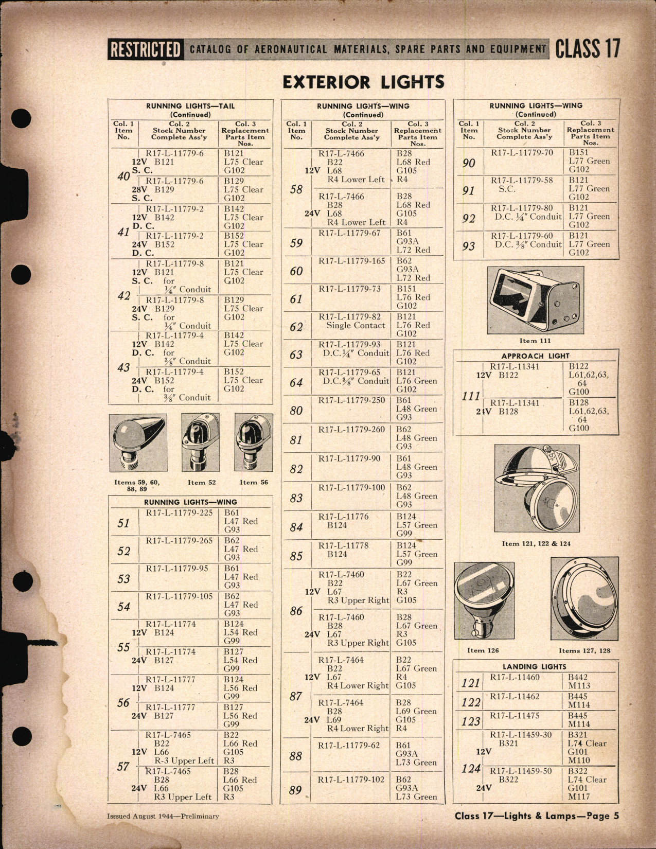 Sample page 5 from AirCorps Library document: Lights and Lamps