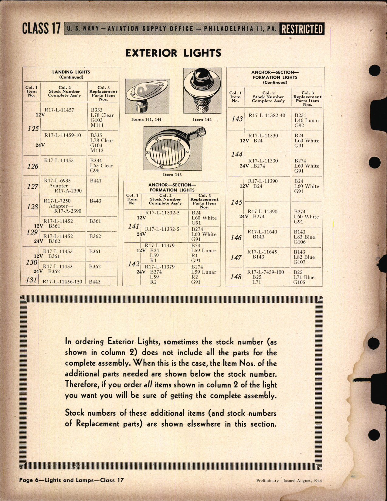 Sample page 6 from AirCorps Library document: Lights and Lamps