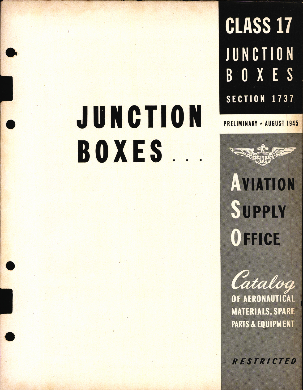Sample page 1 from AirCorps Library document: Junction Boxes