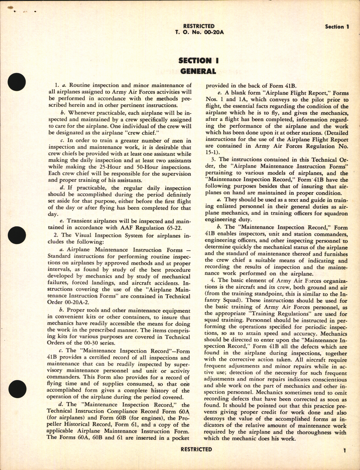 Sample page 3 from AirCorps Library document: The Army Air Forces Visual Inspection System for Airplanes