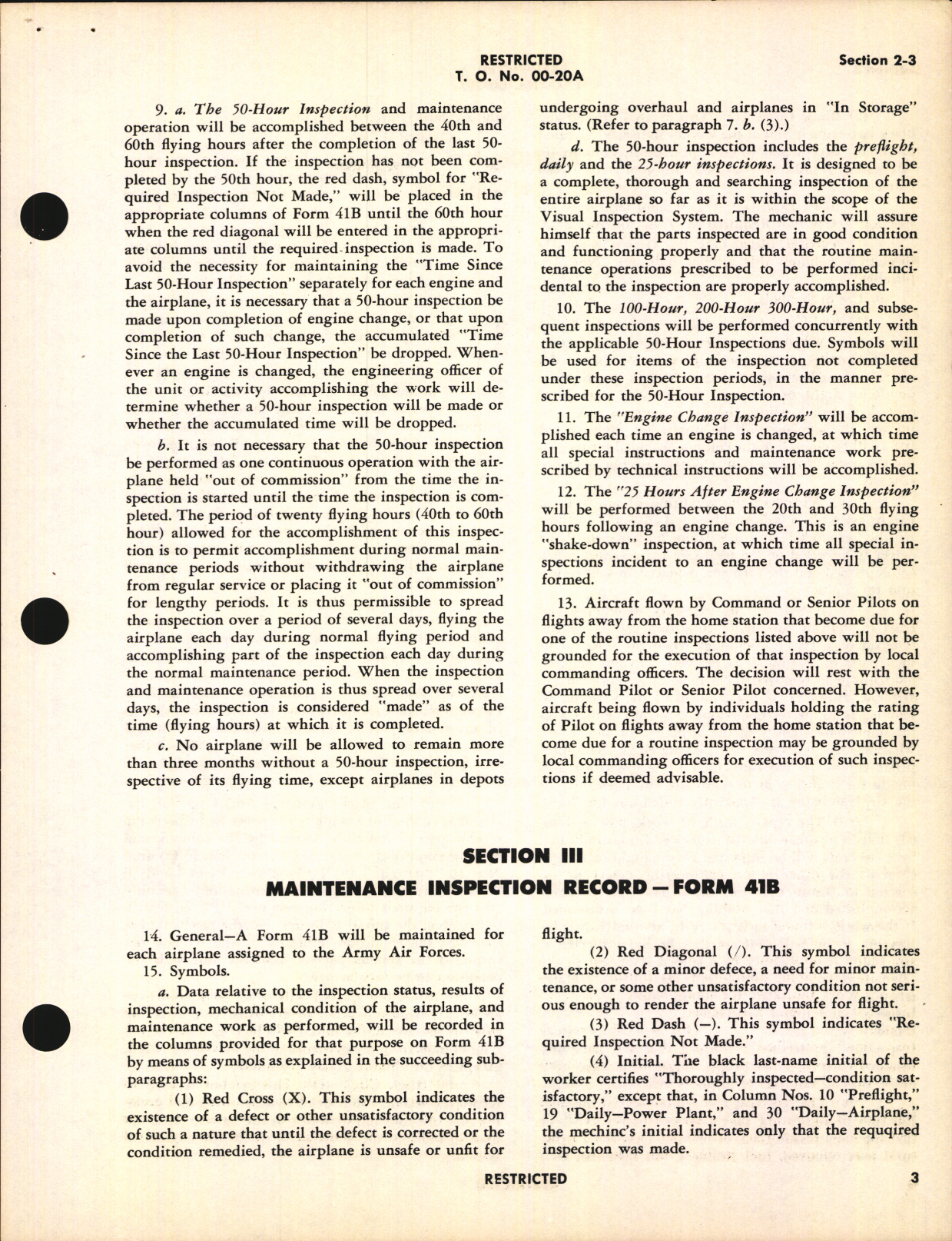 Sample page 5 from AirCorps Library document: The Army Air Forces Visual Inspection System for Airplanes