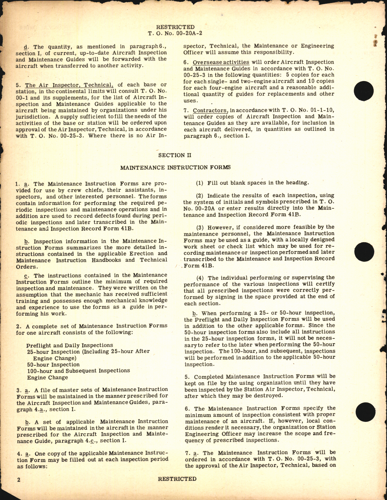 Sample page 2 from AirCorps Library document: Aircraft Inspection and Maintenance Guides and Maintenance Instruction Forms