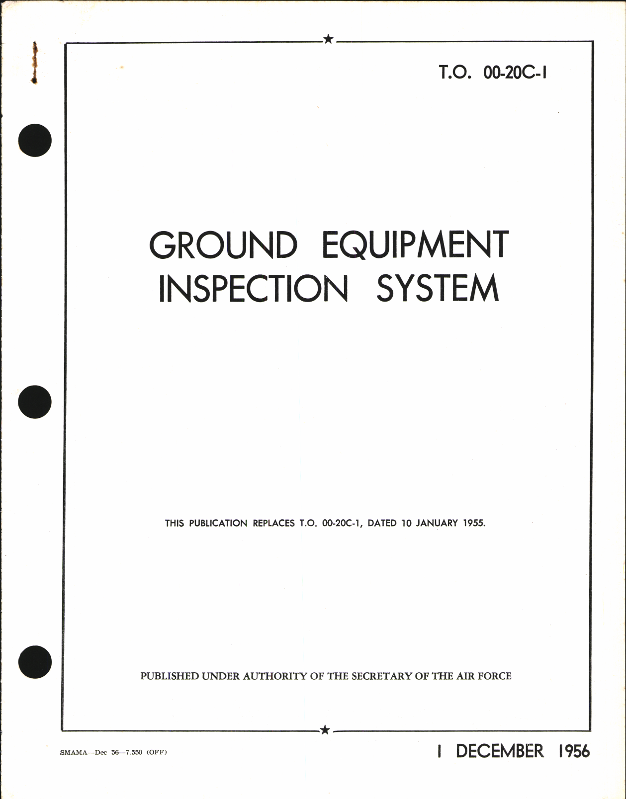 Sample page 1 from AirCorps Library document: Ground Equipment Inspection System