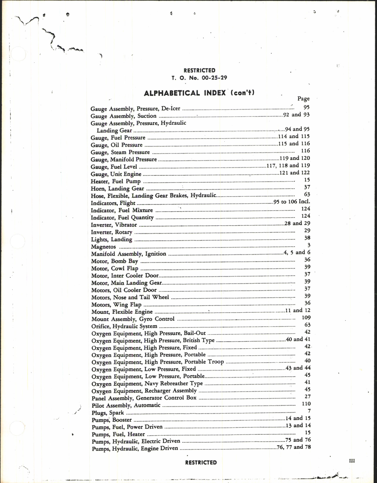 Sample page 7 from AirCorps Library document: Maintenance Interchangeability Cross Reference Charts