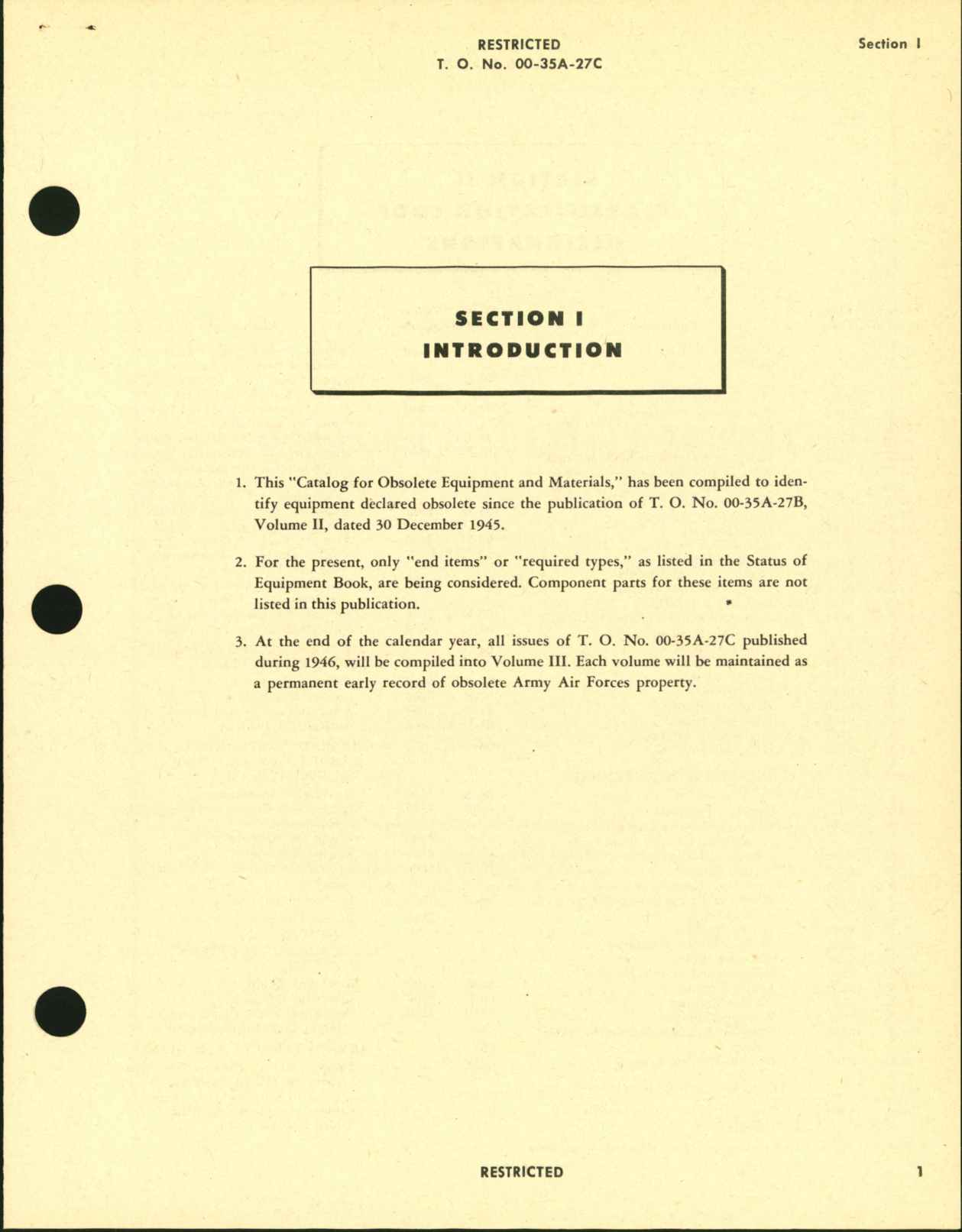 Sample page 5 from AirCorps Library document: Catalog for Obsolete Equipment and Materials Volume III