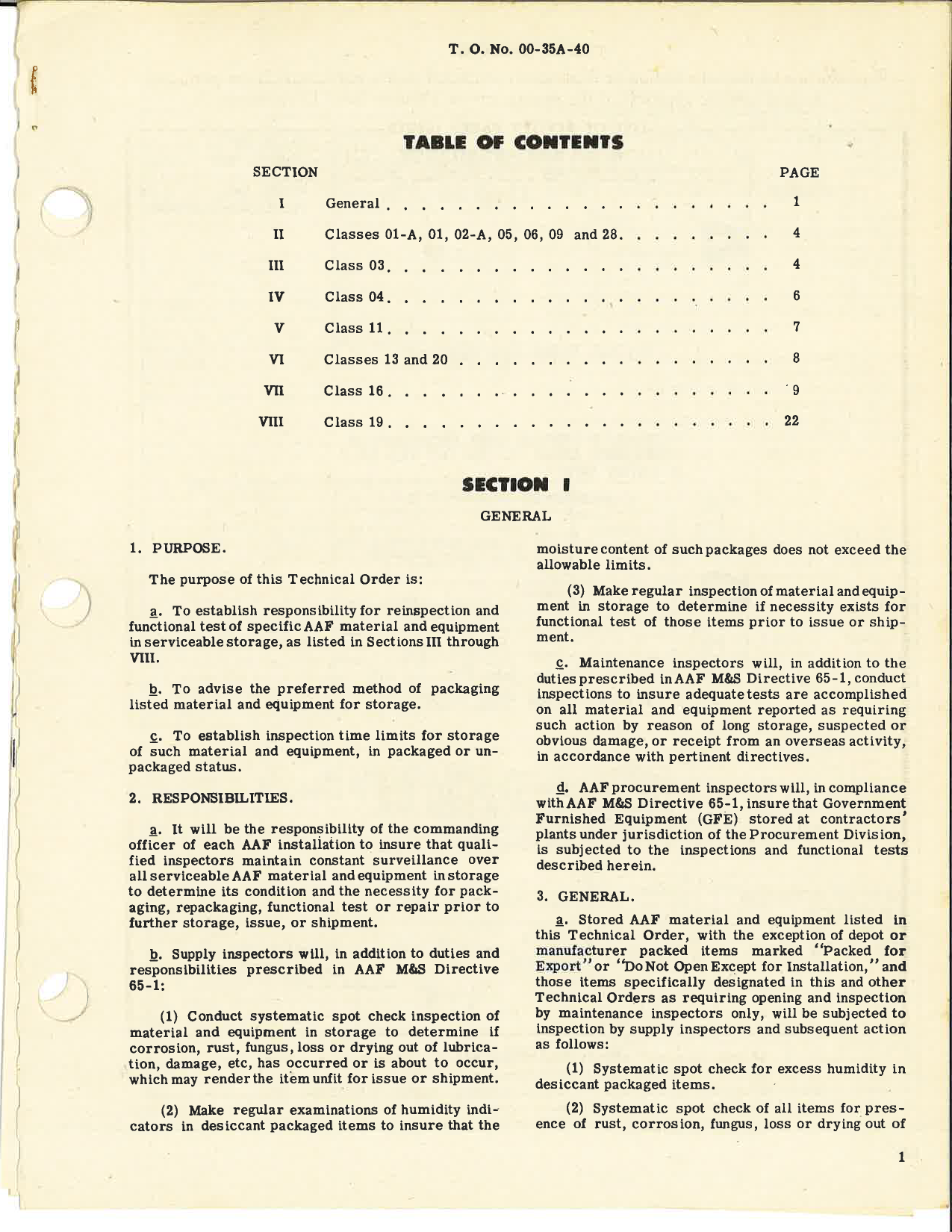 Sample page 3 from AirCorps Library document: Inspection and Functional Test of AAF Material and Equipment in Storage