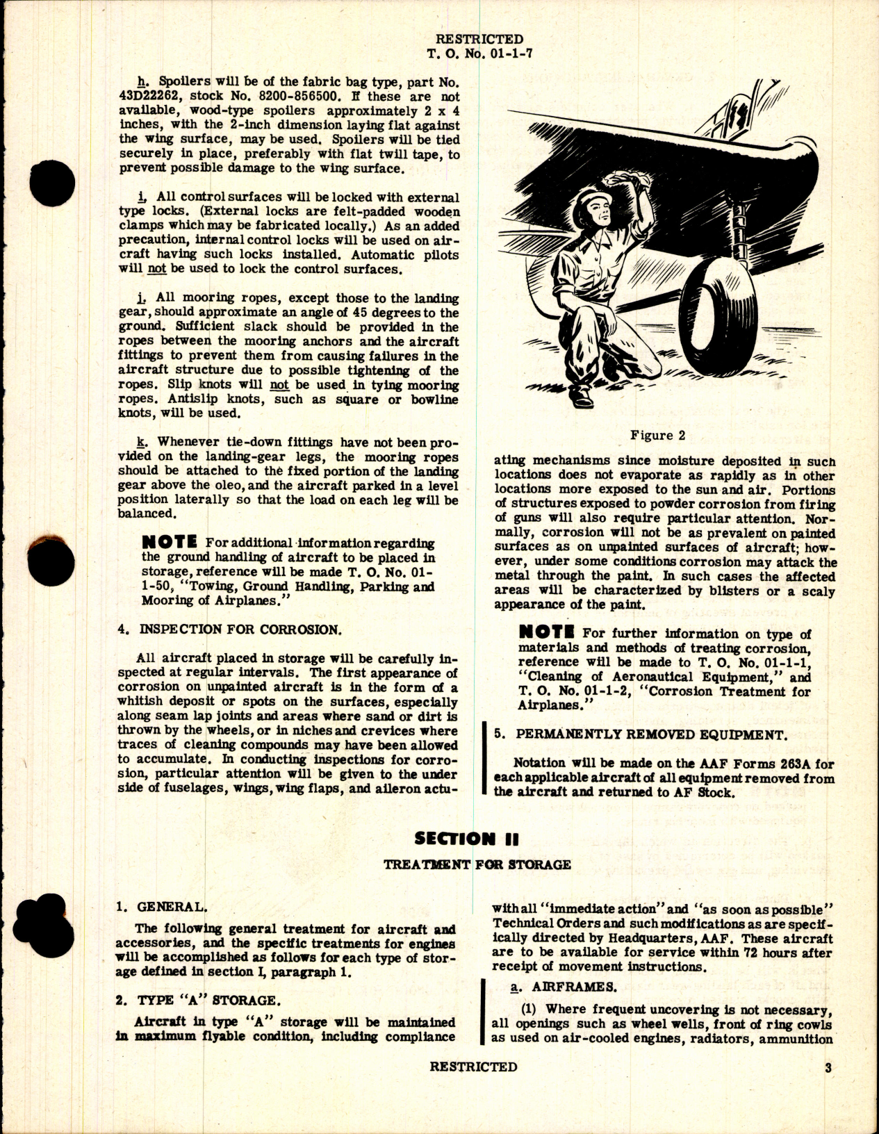 Sample page 3 from AirCorps Library document: Aircraft and Maintenance Parts for Storage of Aircraft