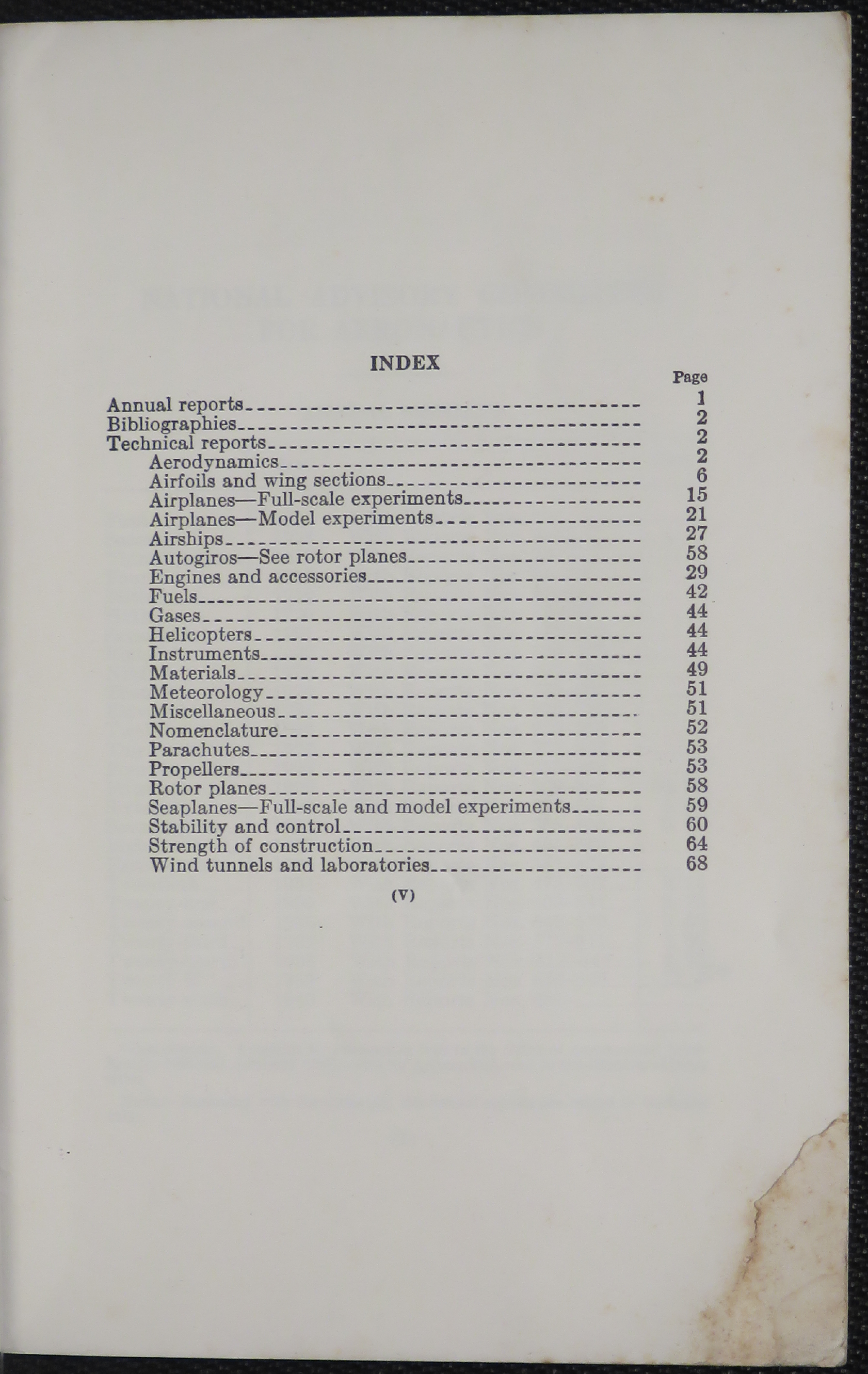 Sample page 7 from AirCorps Library document: National Advisory Committee for Aeronautics List of Reports with Prices