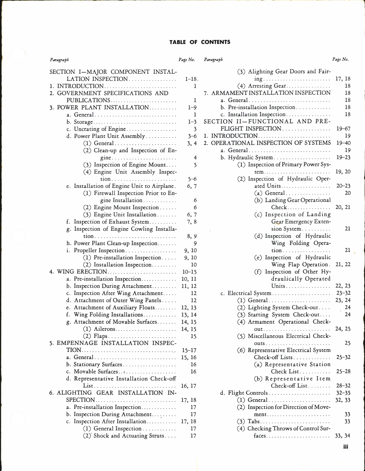 Sample page 3 from AirCorps Library document: Aeronautical Technical Inspection Manual Volume 9, Aircraft Assembly, Pre-Flight and After-Flight Inspection 