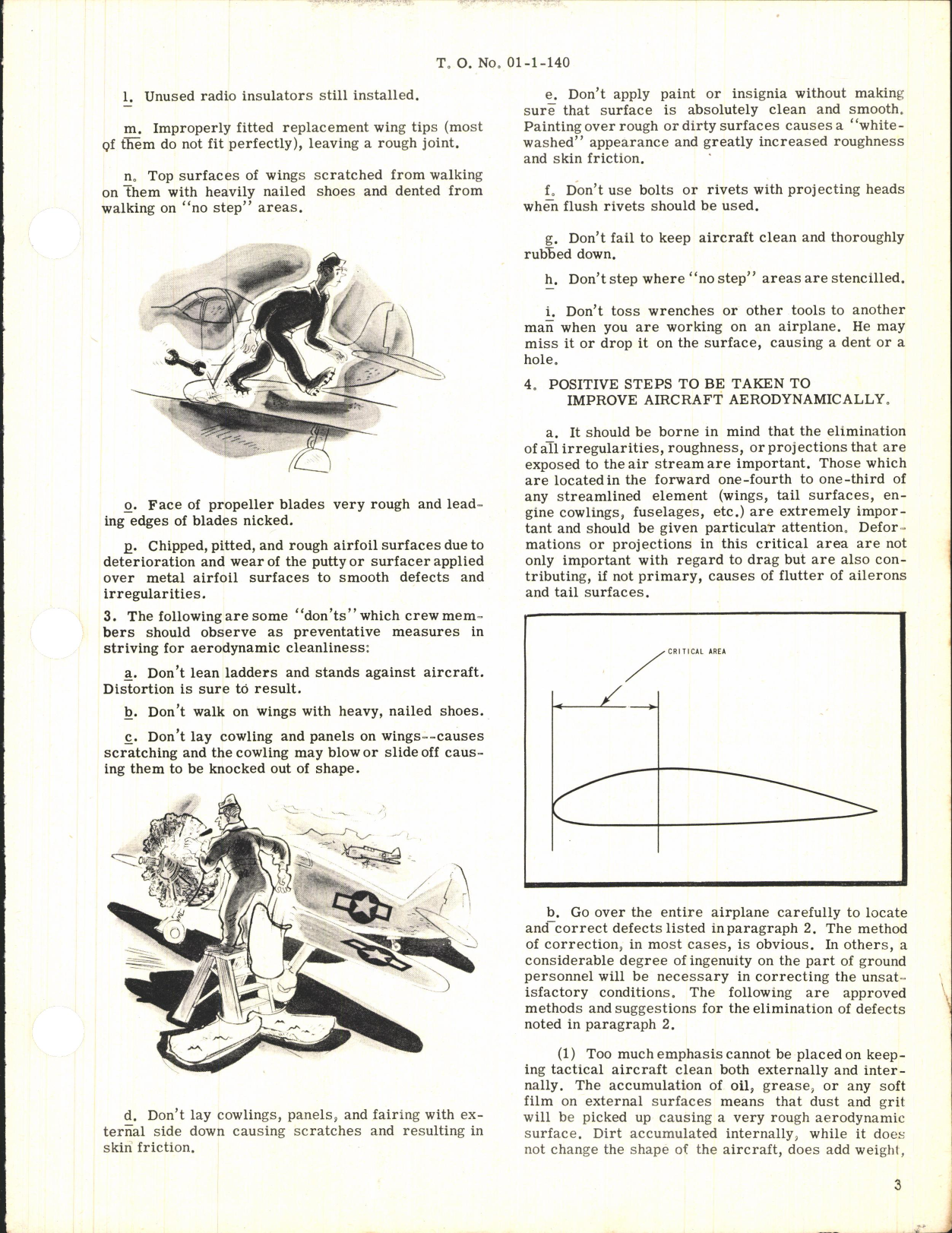 Sample page 3 from AirCorps Library document: Airplanes and Maintenance Parts; Aerodynamic Maintenance of Aircraft