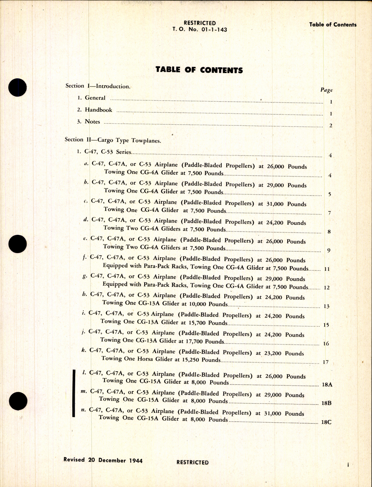 Sample page 3 from AirCorps Library document: Basic Information for TowPlane-Glider Combinations