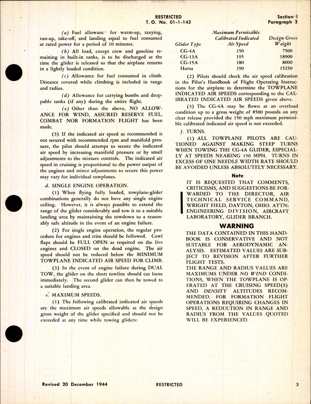 Sample page 7 from AirCorps Library document: Basic Information for TowPlane-Glider Combinations